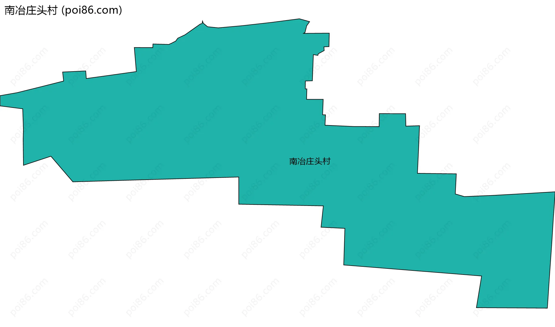 南冶庄头村边界地图