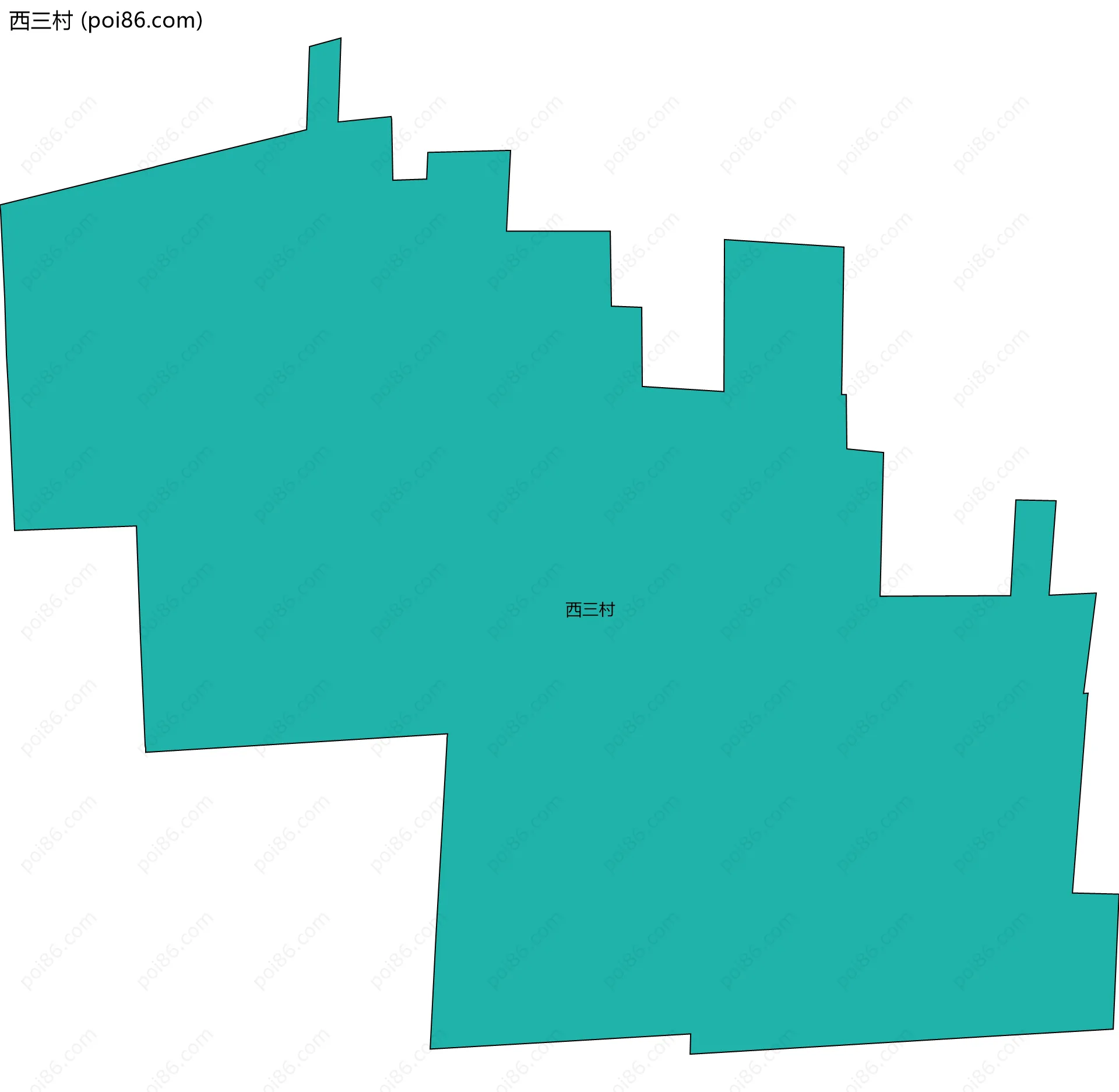 西三村边界地图