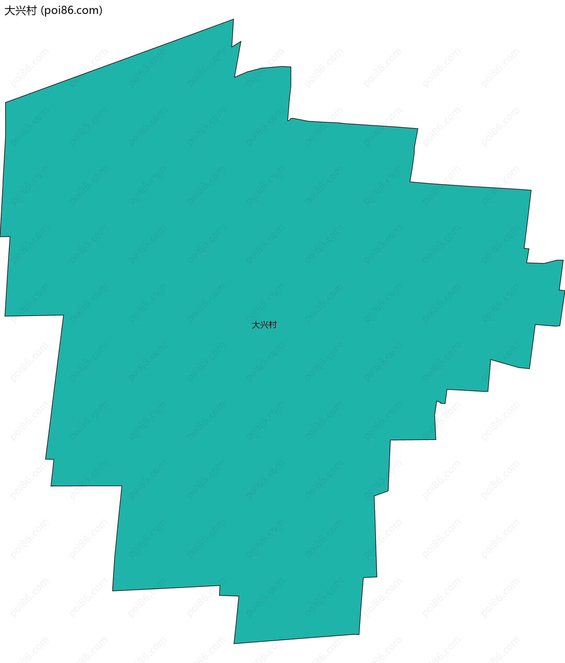 大兴村边界地图