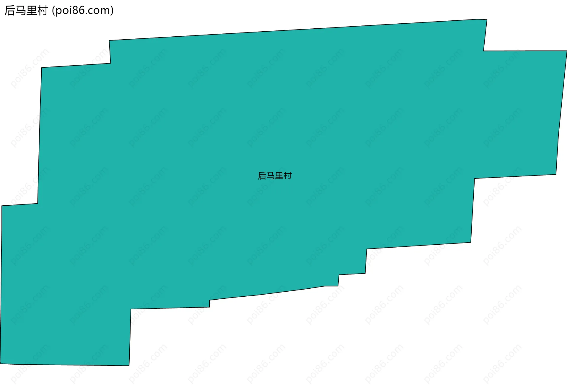 后马里村边界地图