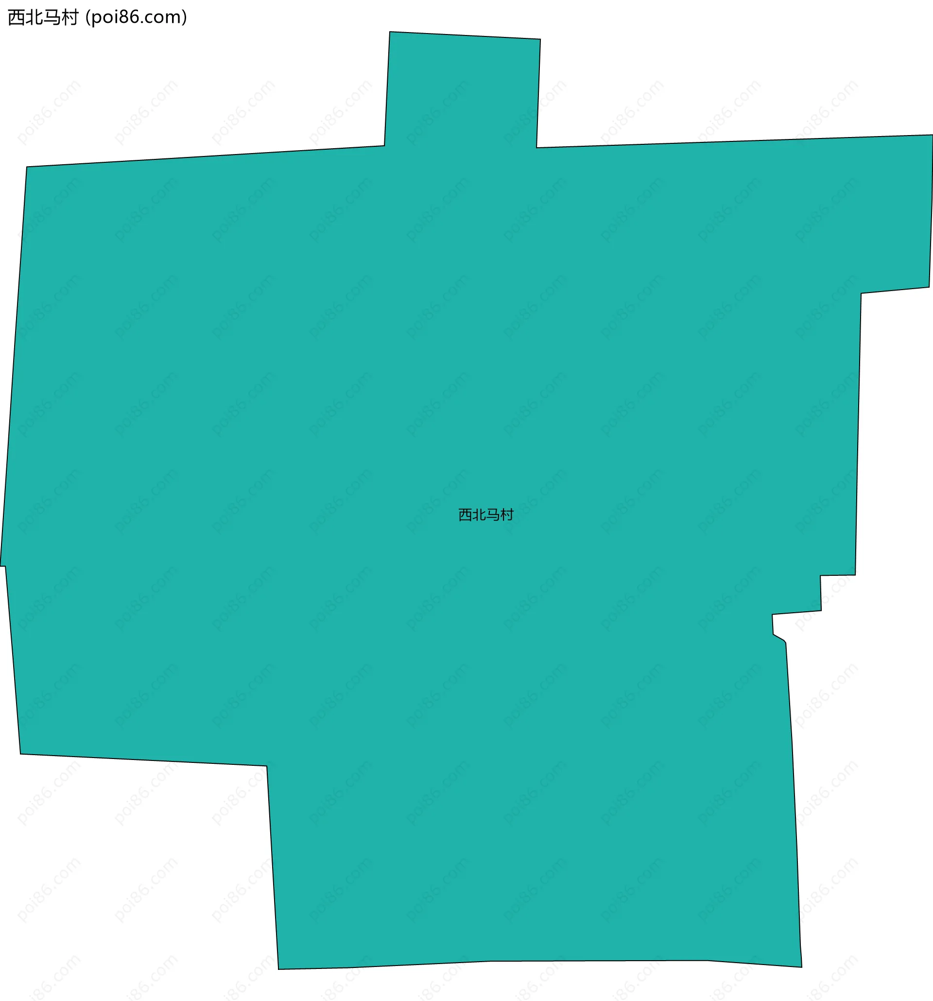 西北马村边界地图