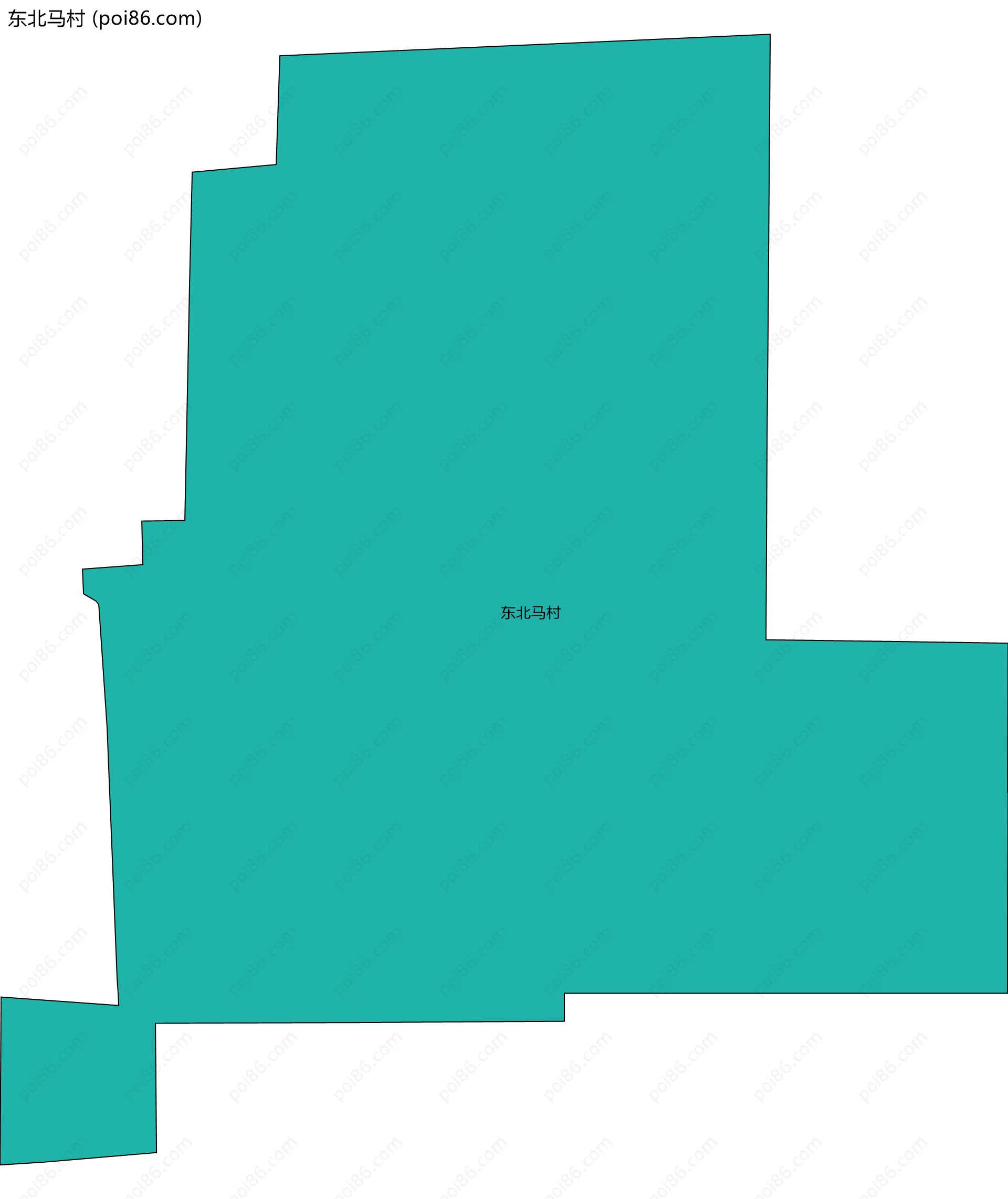 东北马村边界地图