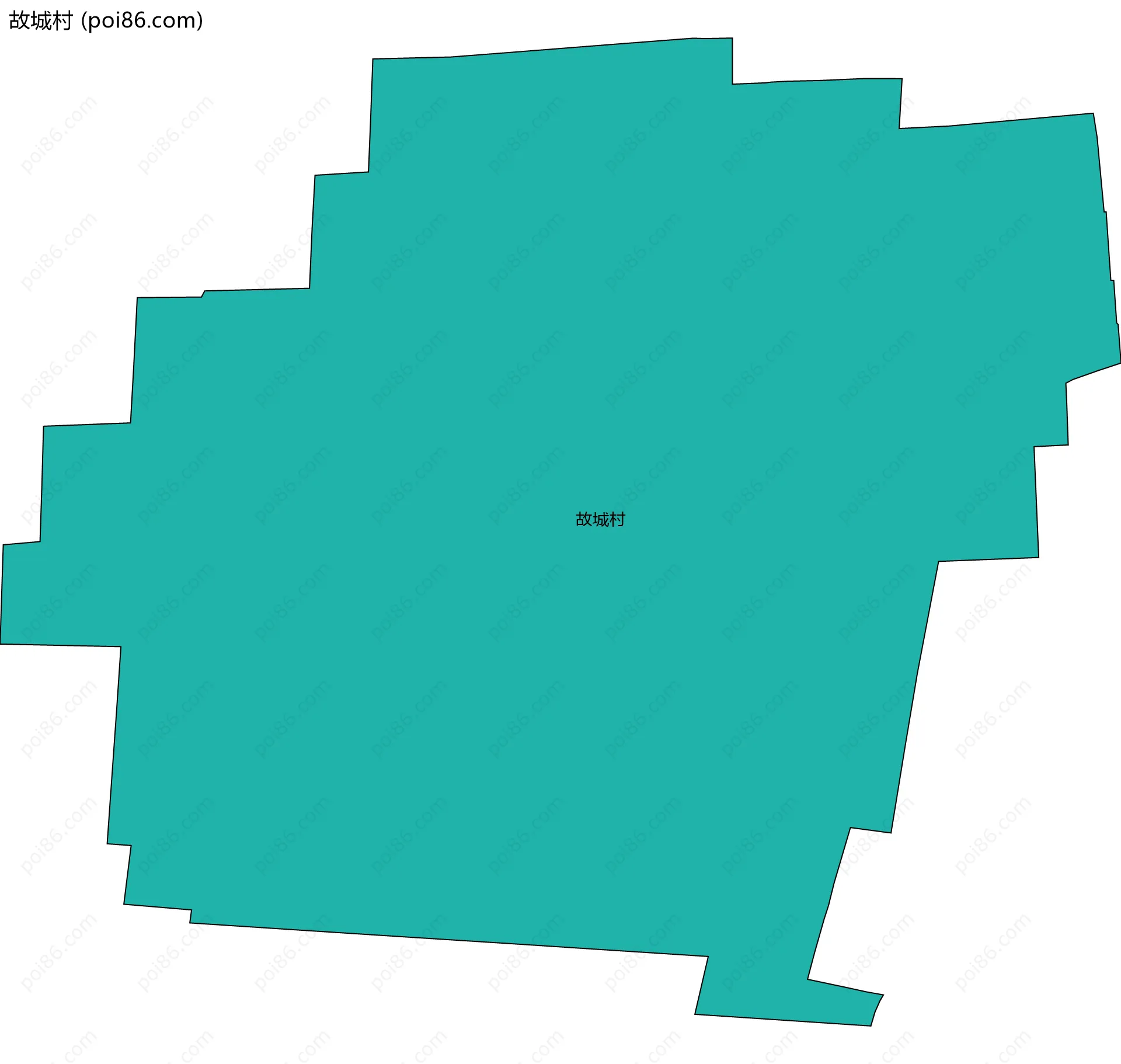 故城村边界地图
