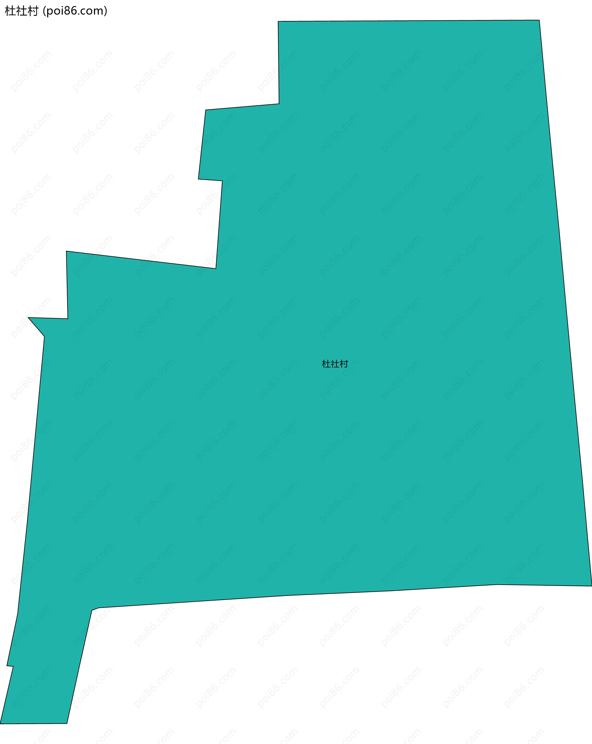 杜社村边界地图