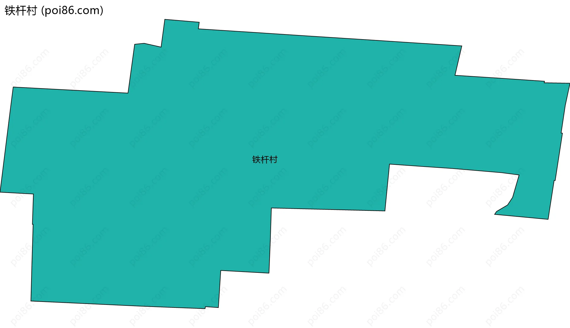 铁杆村边界地图