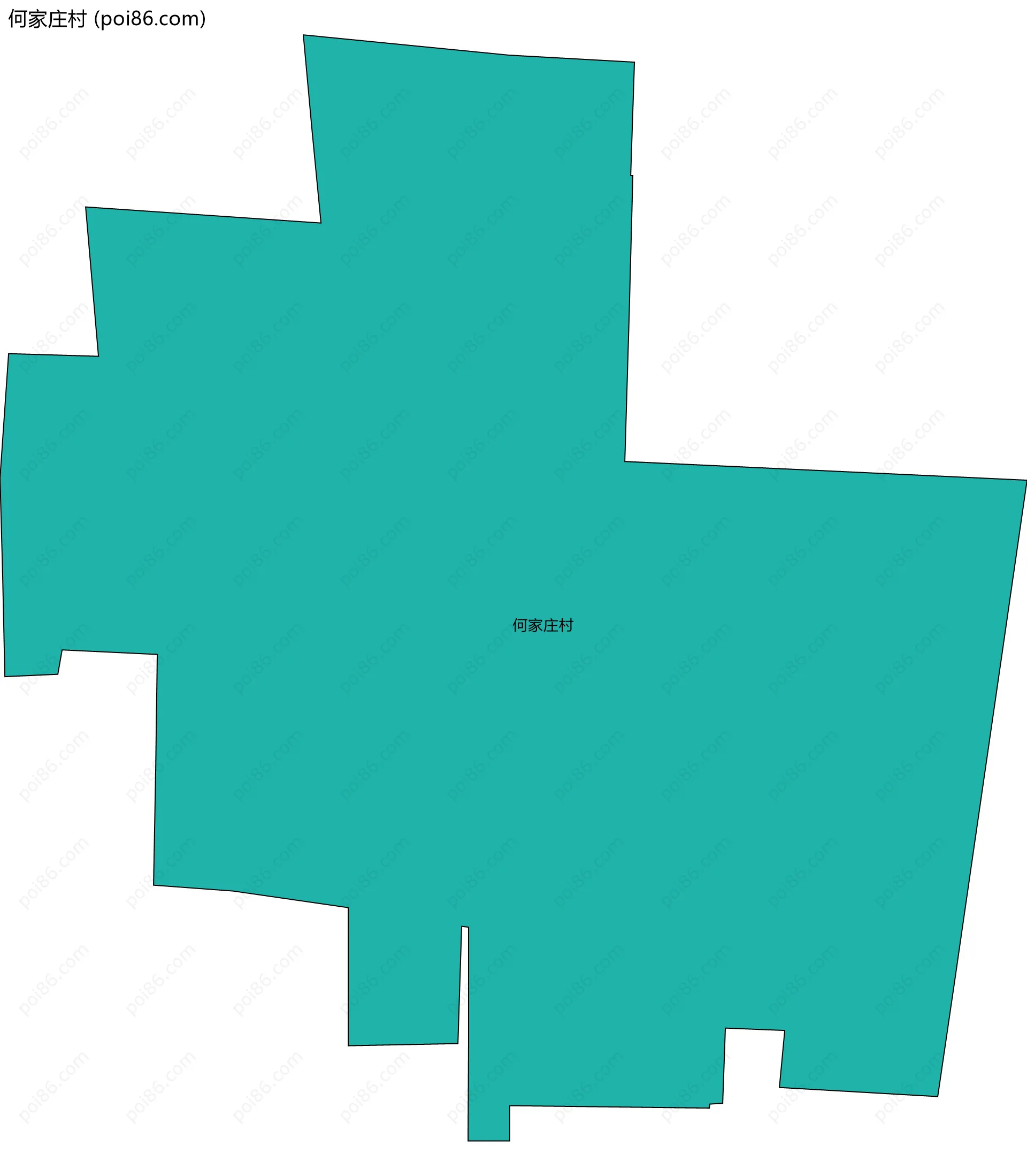 何家庄村边界地图