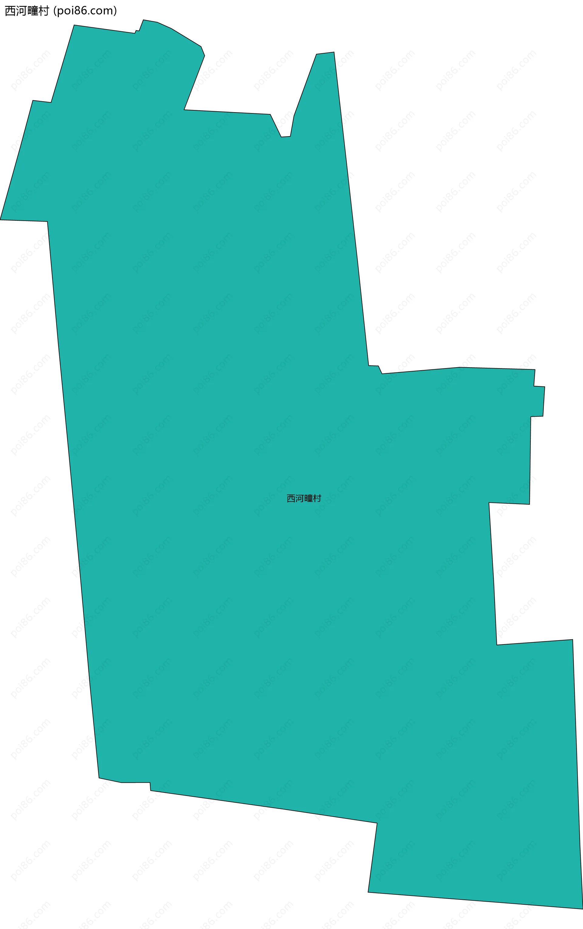 西河疃村边界地图