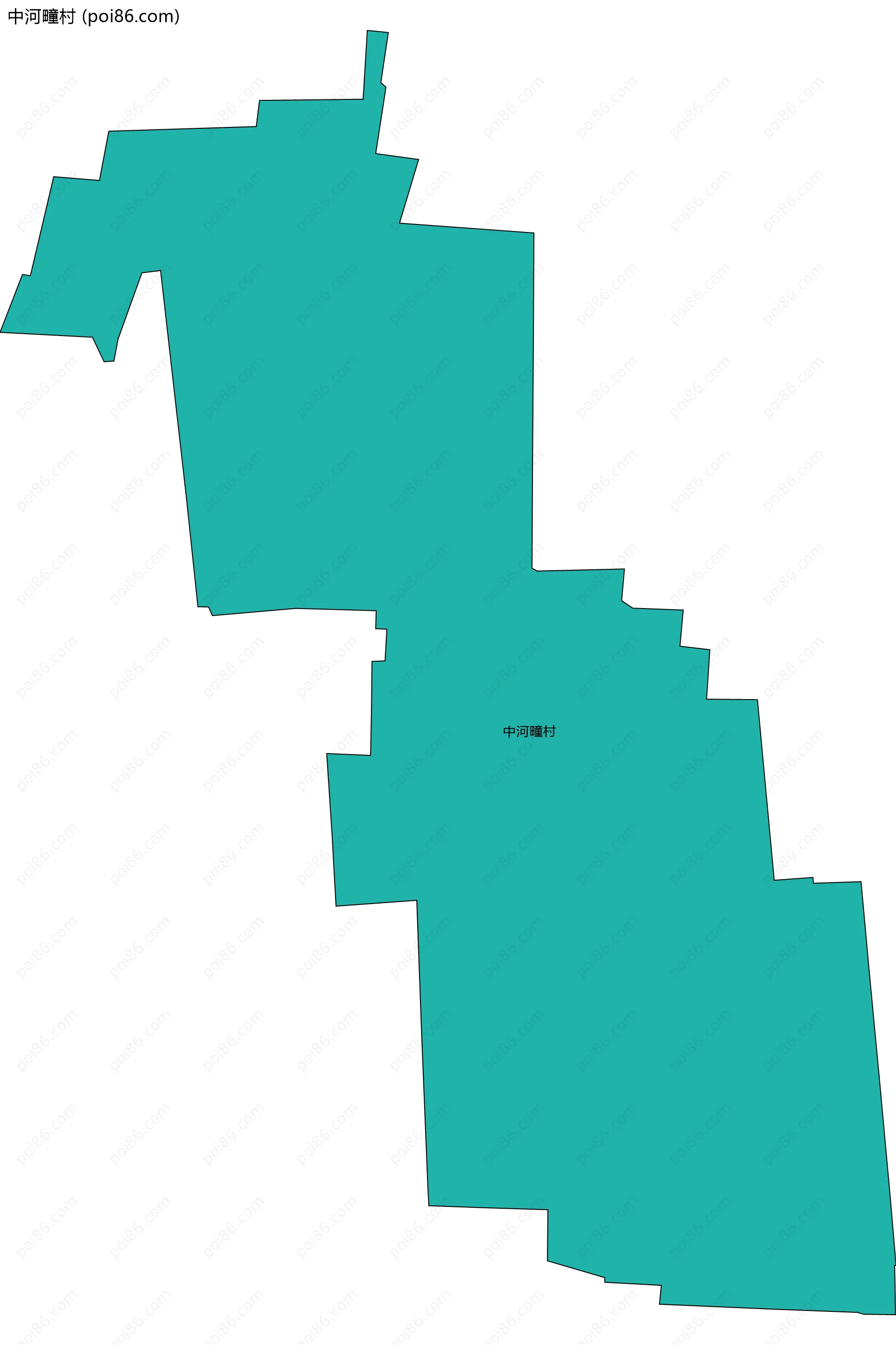 中河疃村边界地图