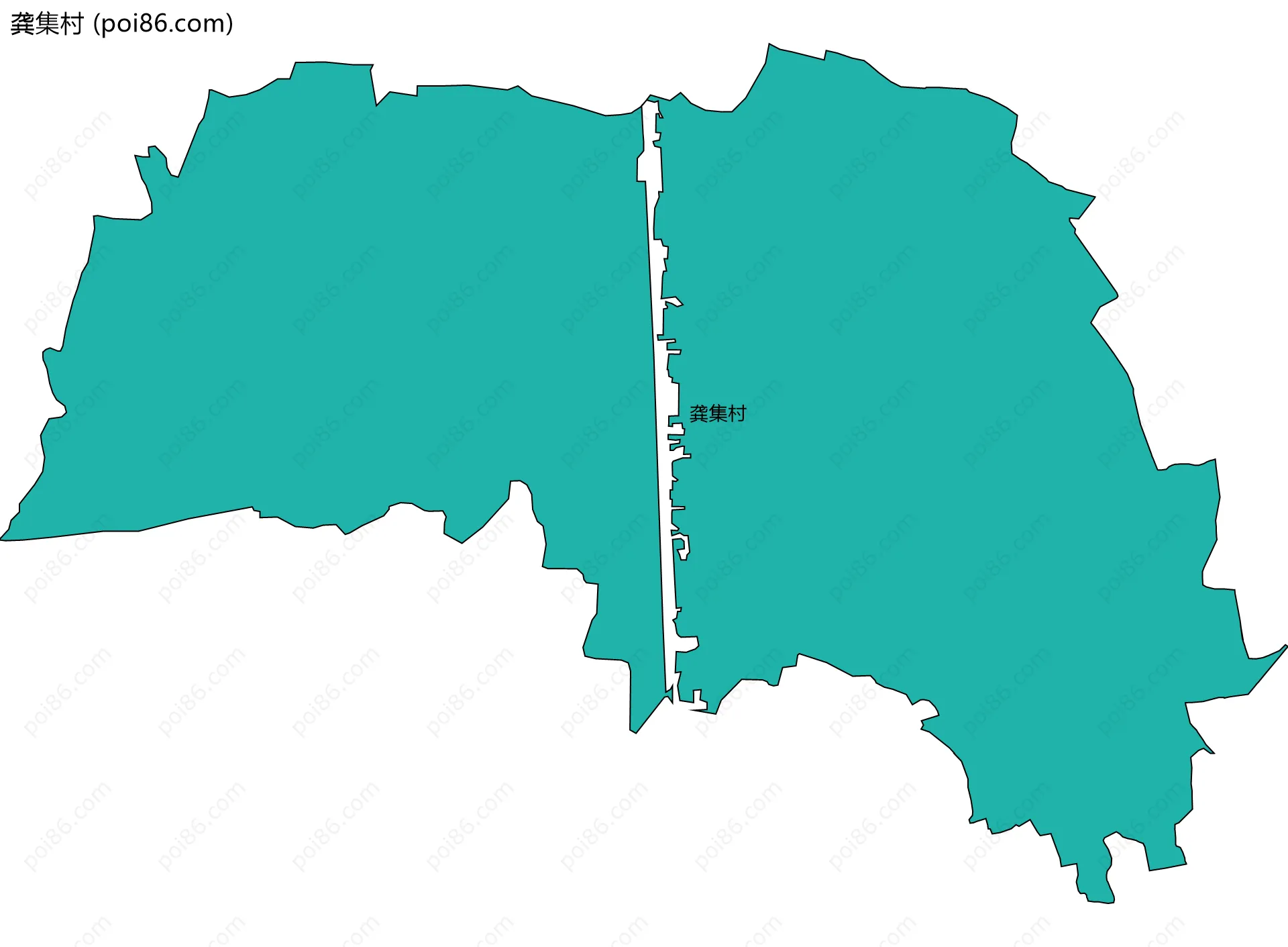 龚集村边界地图