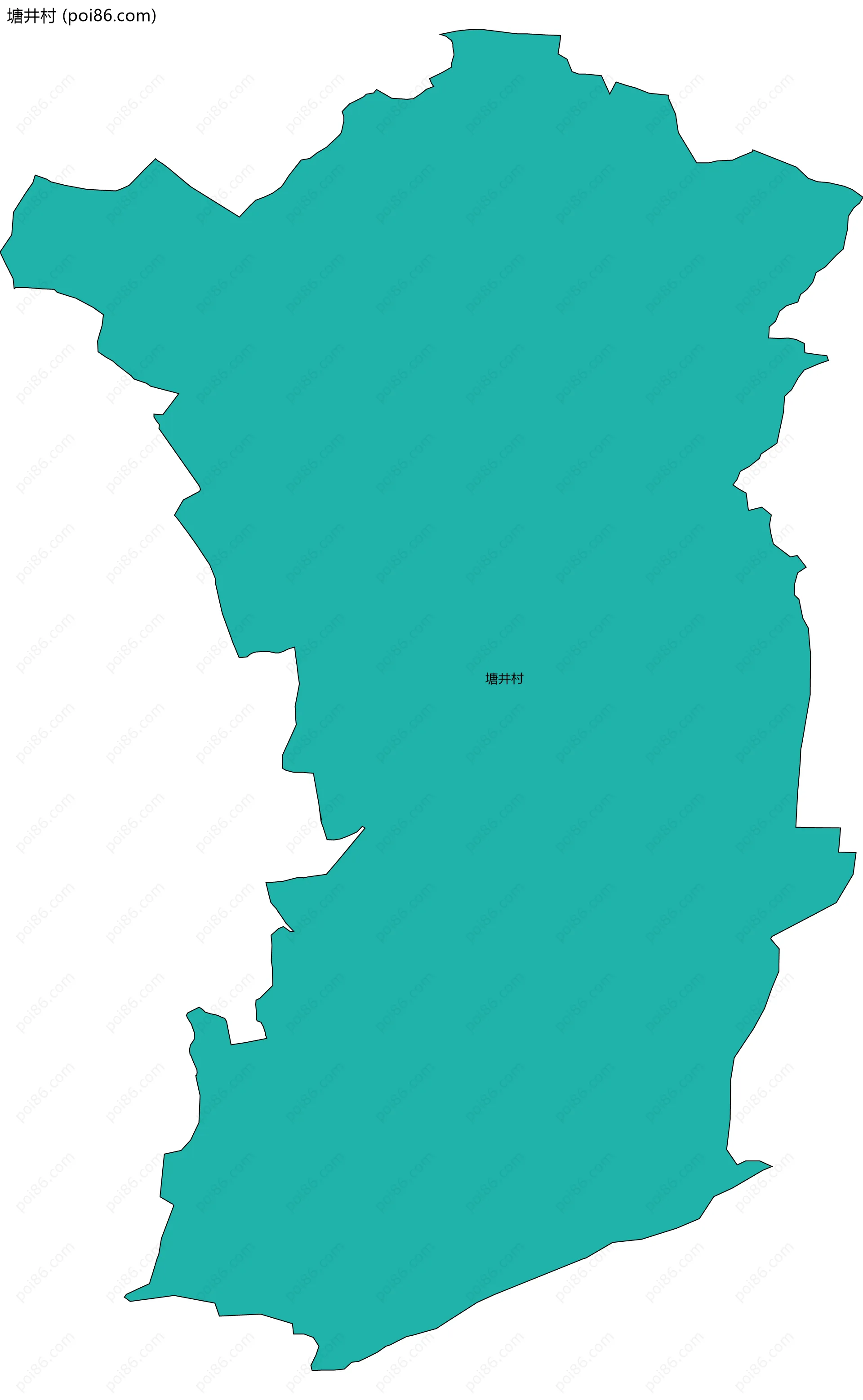 塘井村边界地图