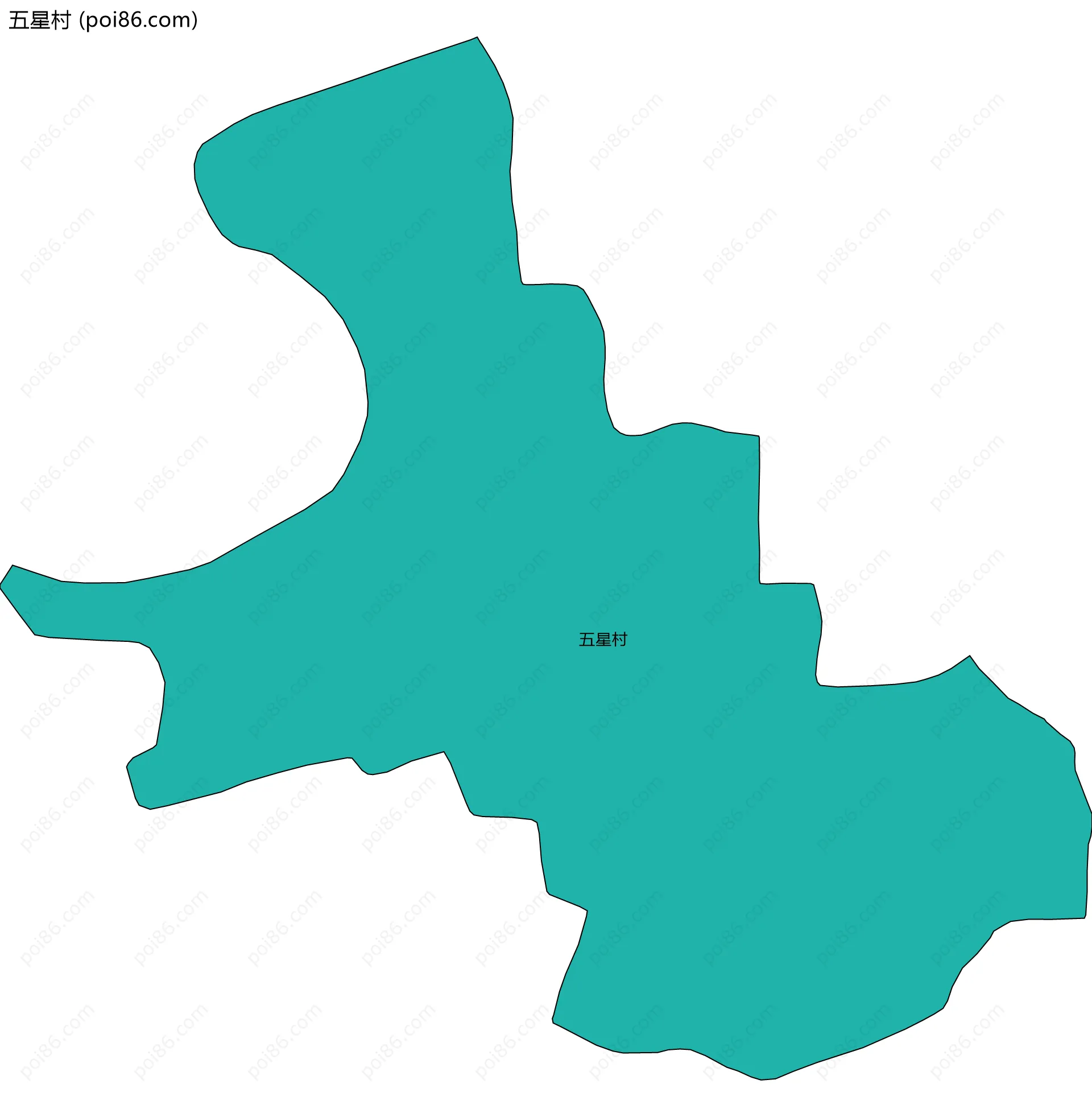 五星村边界地图