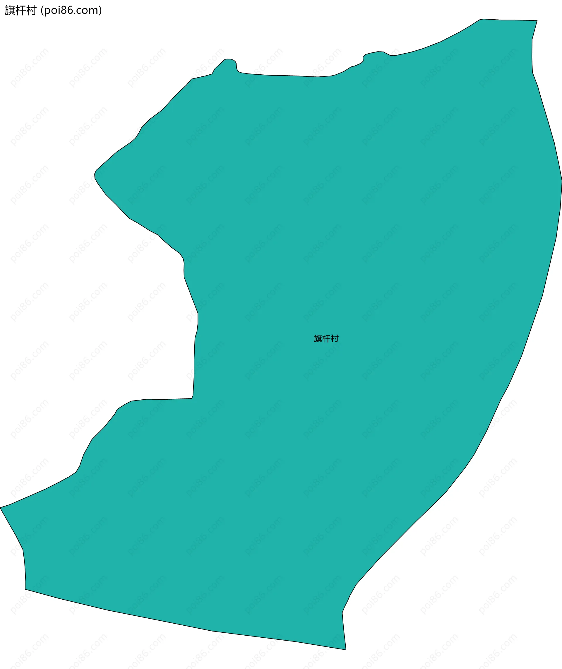 旗杆村边界地图