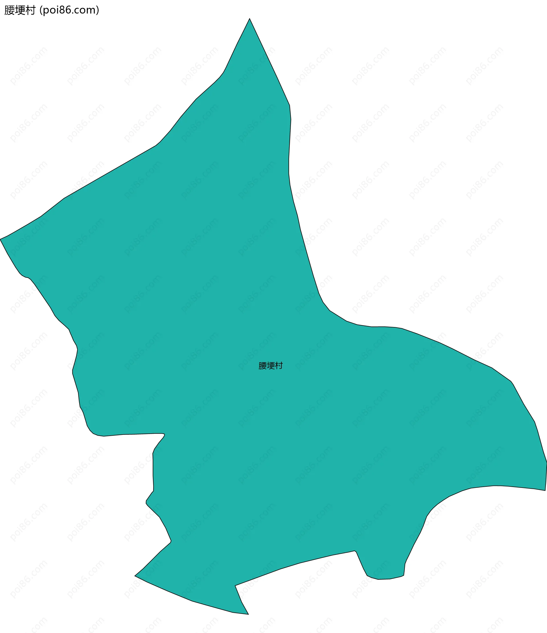 腰埂村边界地图