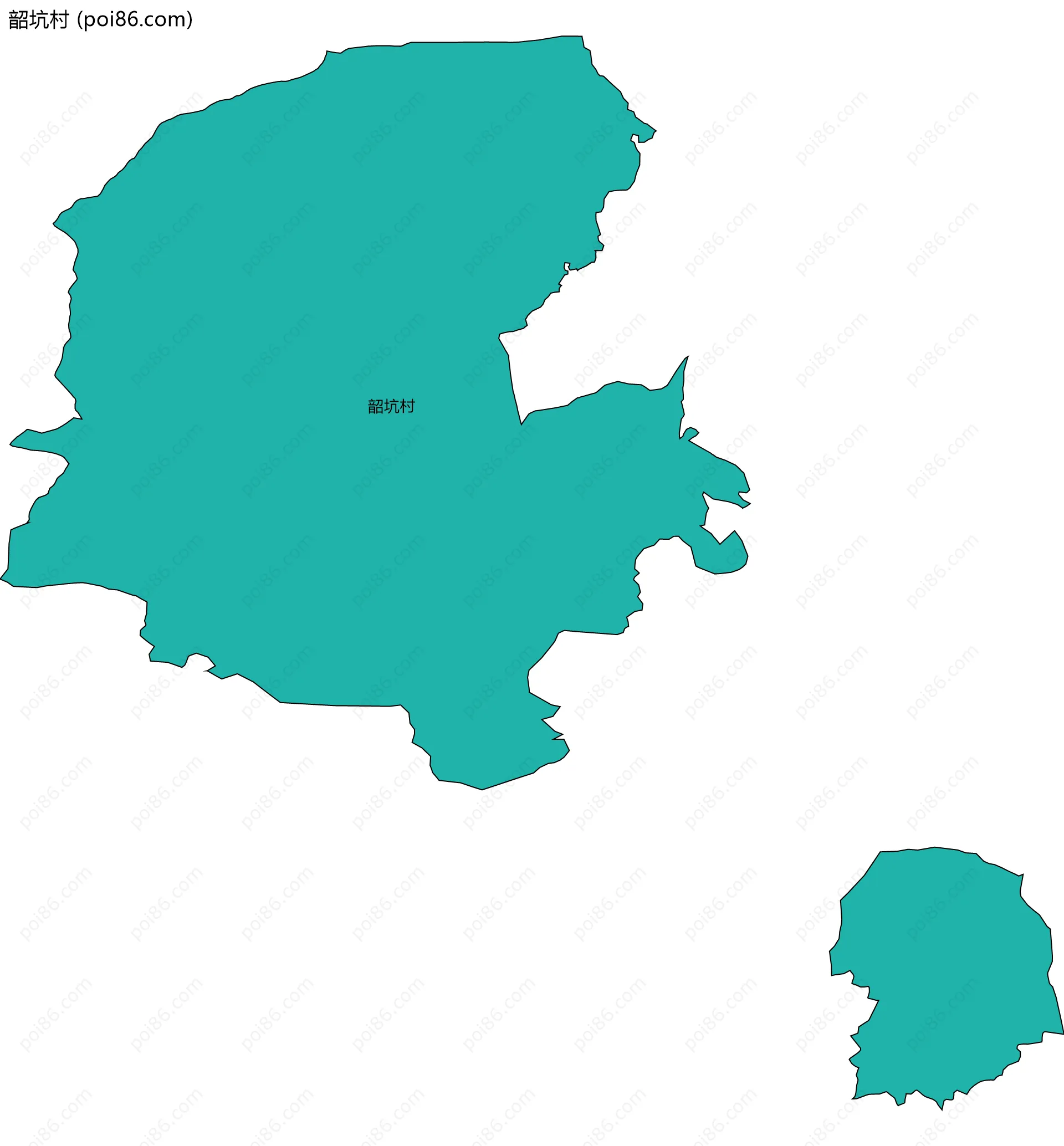 韶坑村边界地图