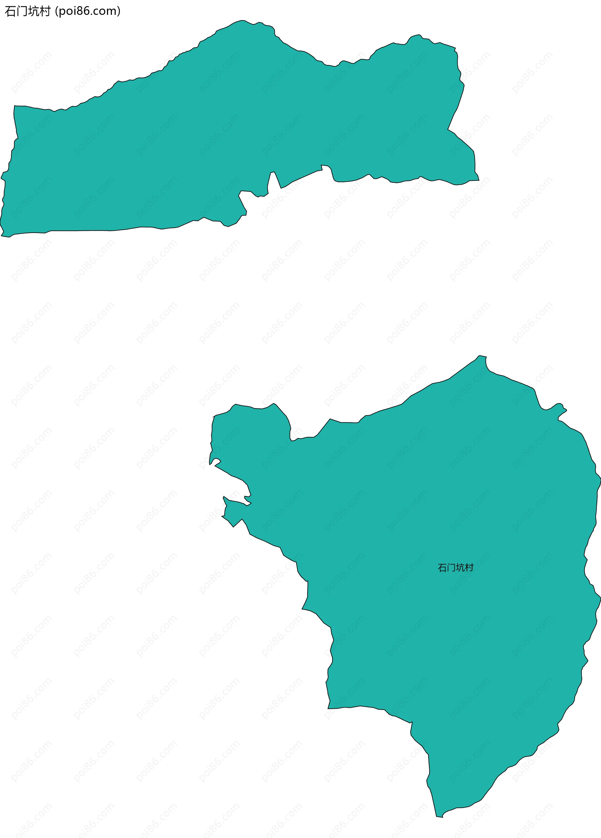 石门坑村边界地图