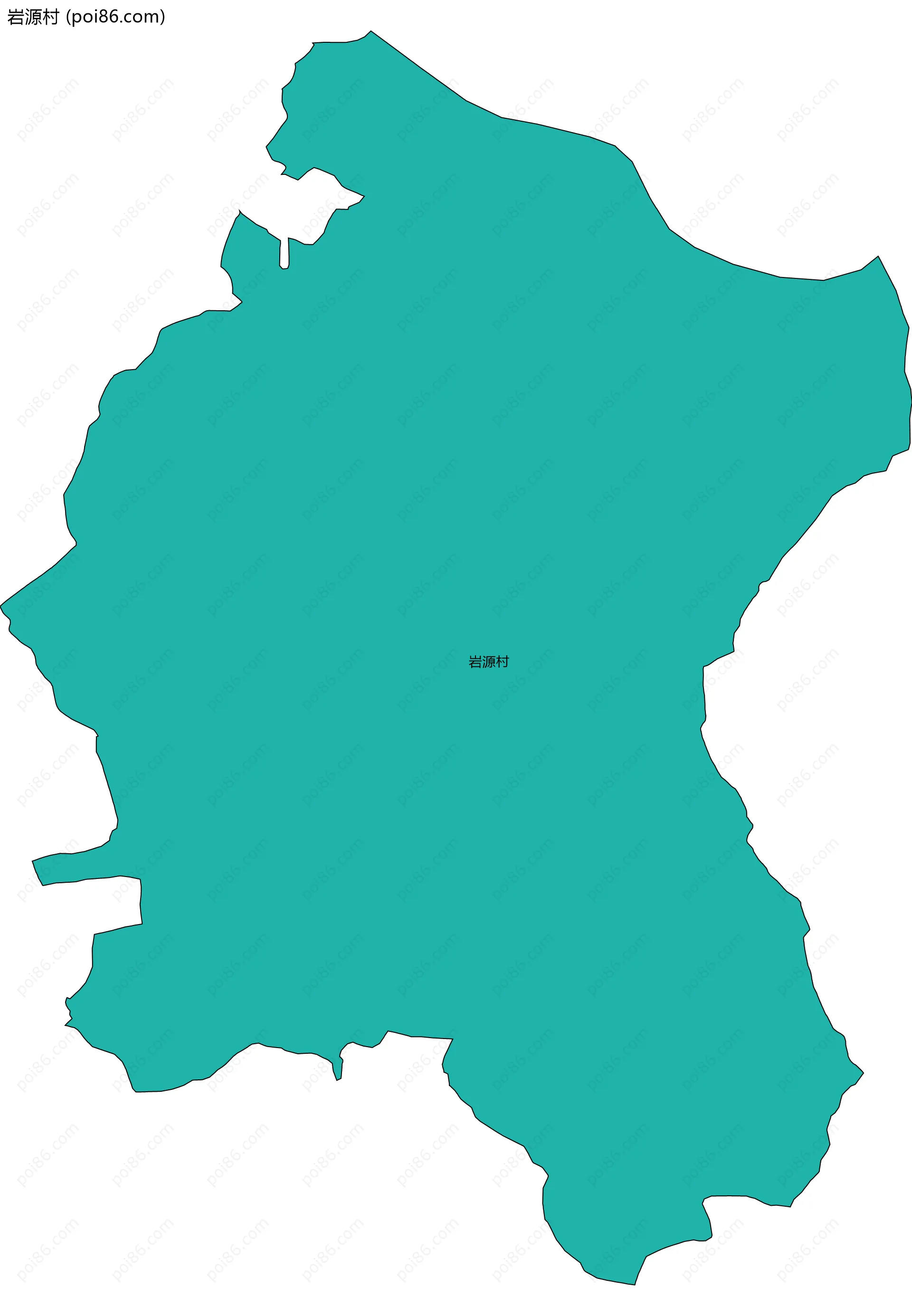 岩源村边界地图