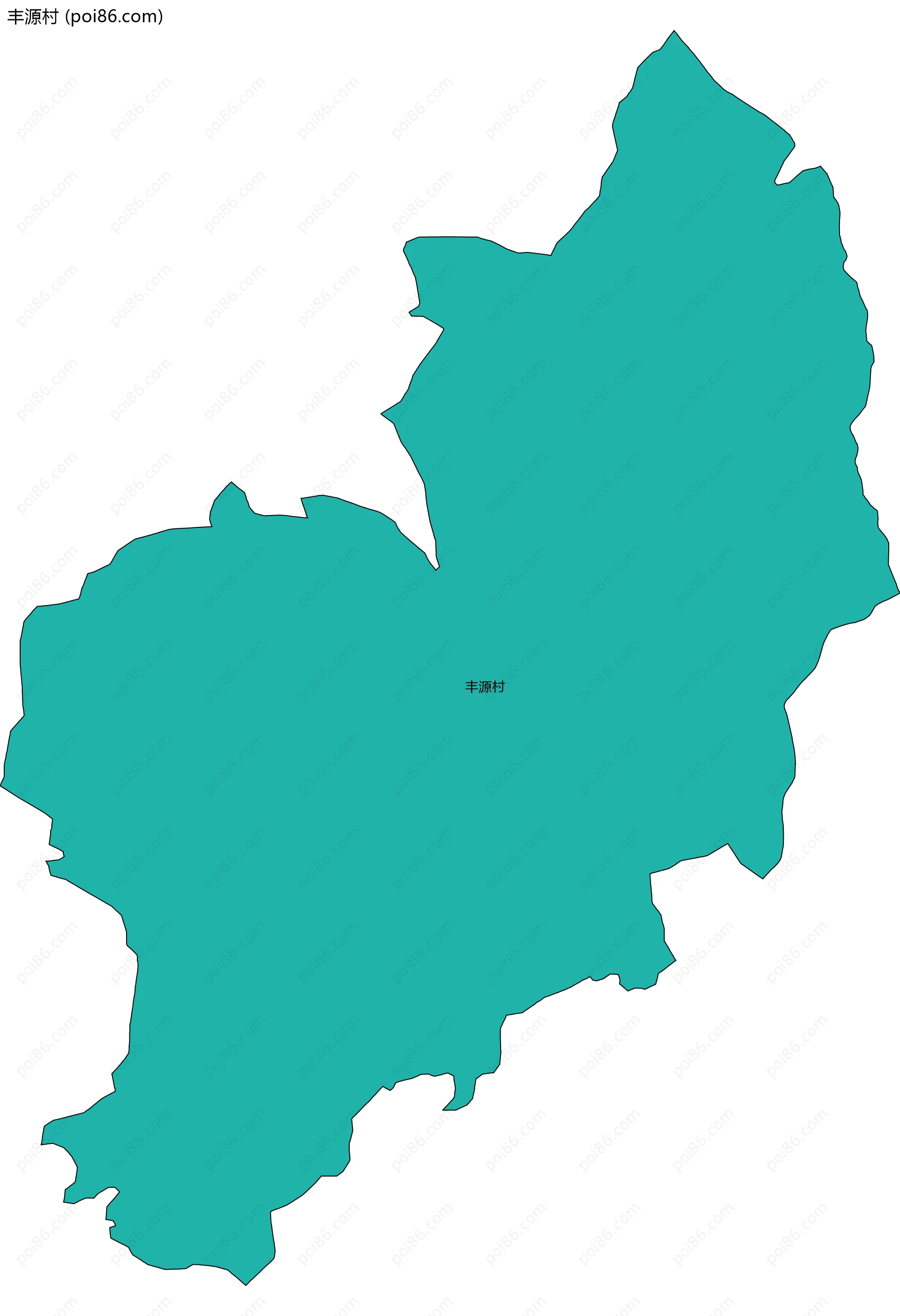 丰源村边界地图