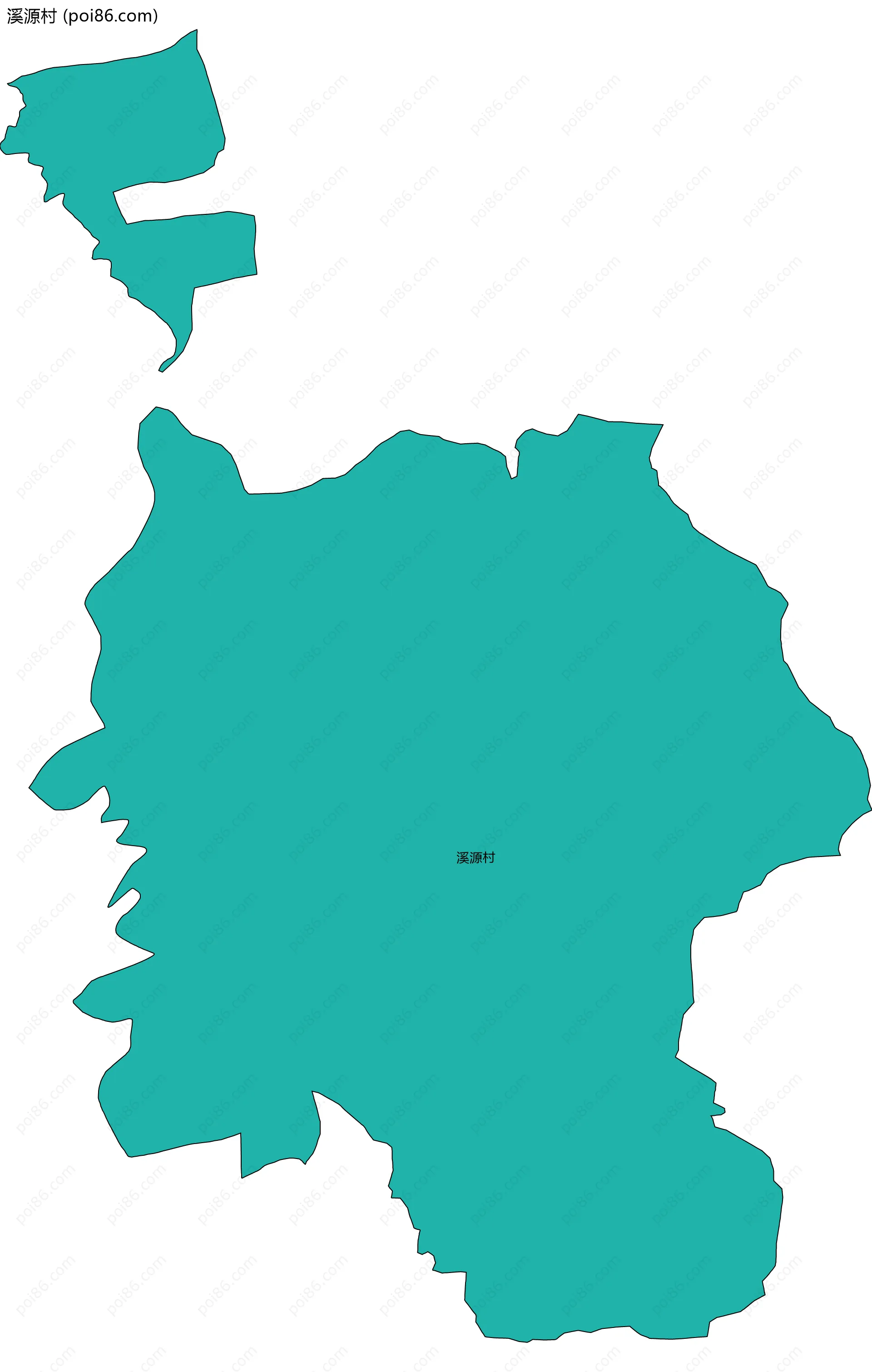 溪源村边界地图