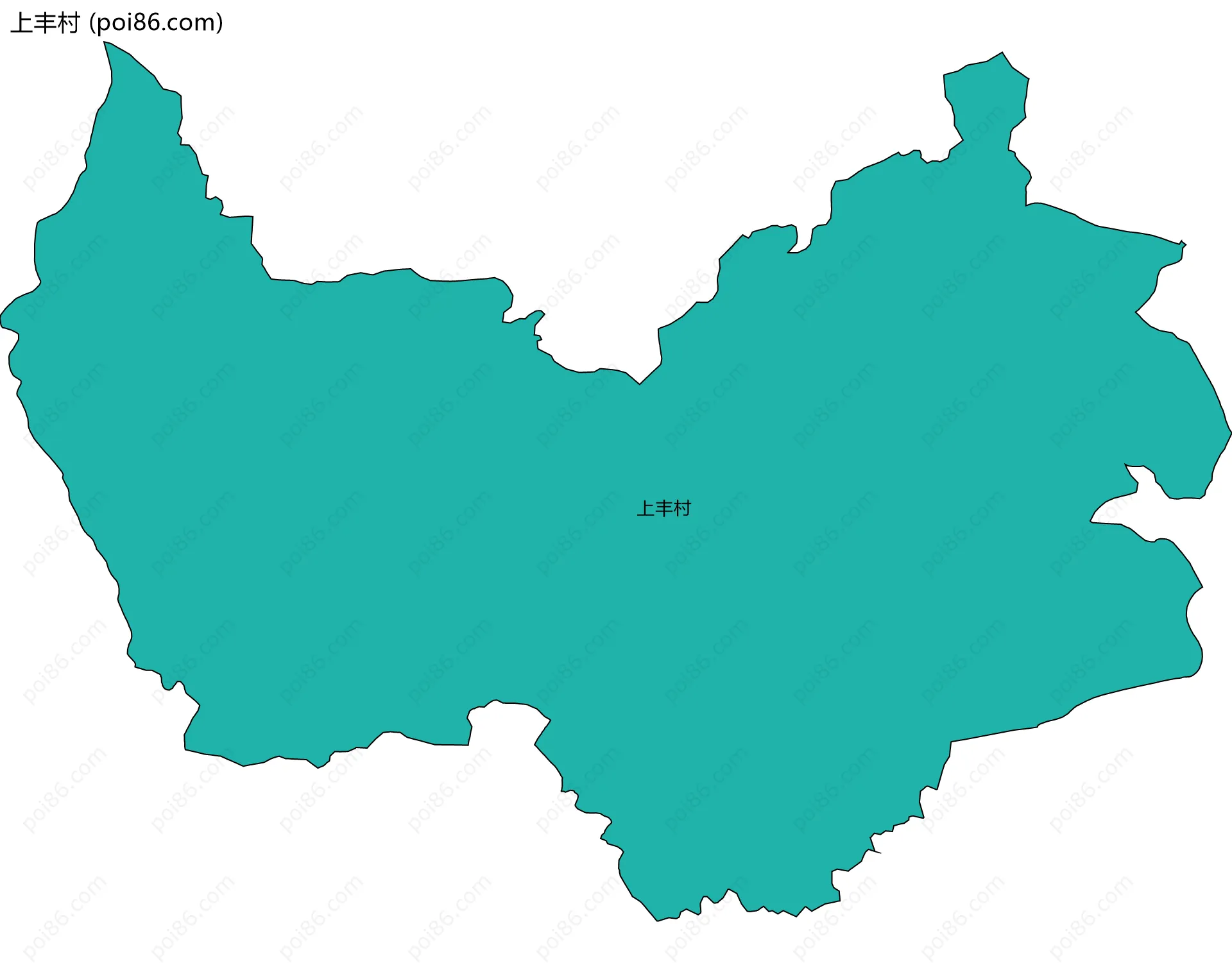 上丰村边界地图
