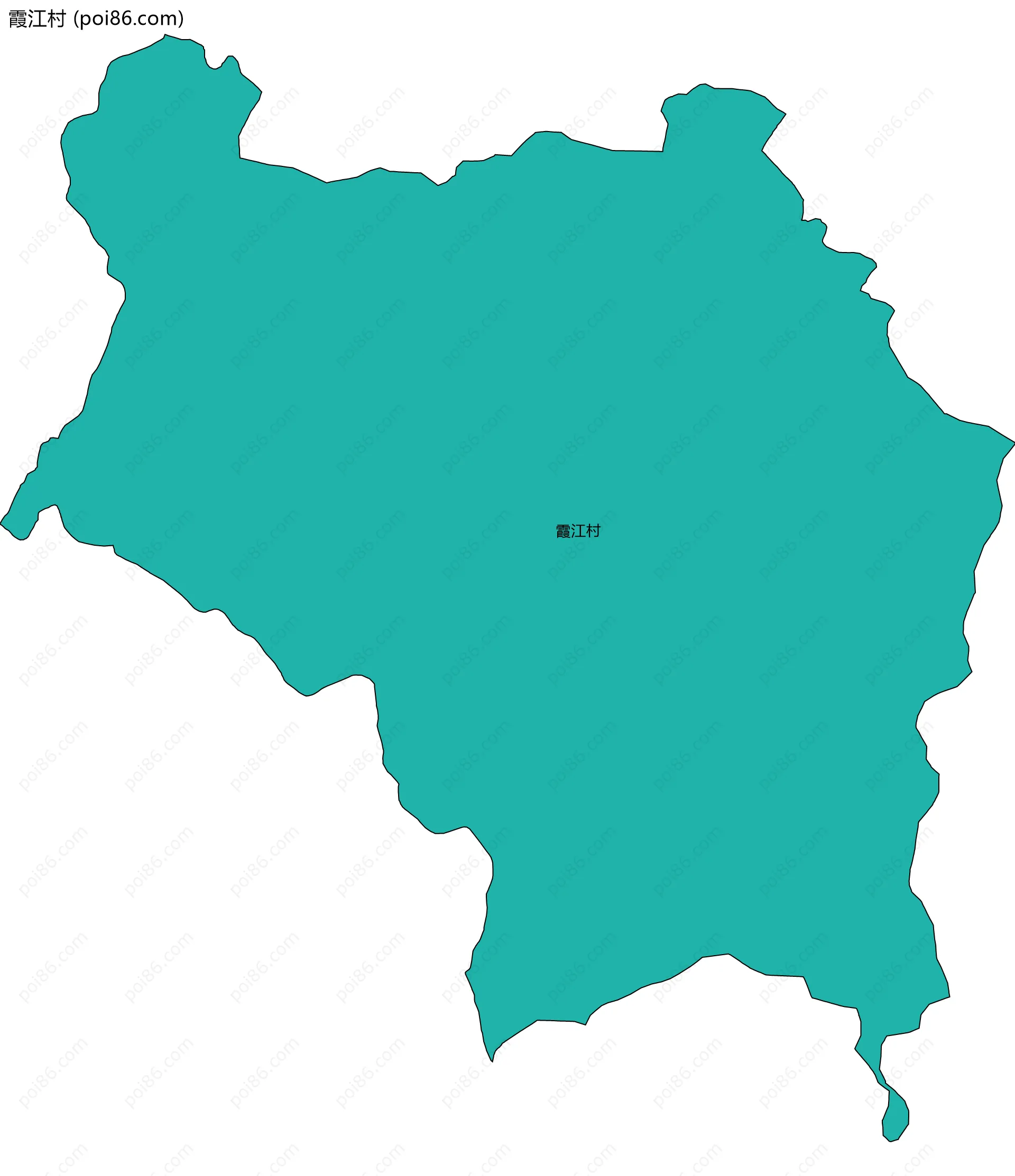 霞江村边界地图