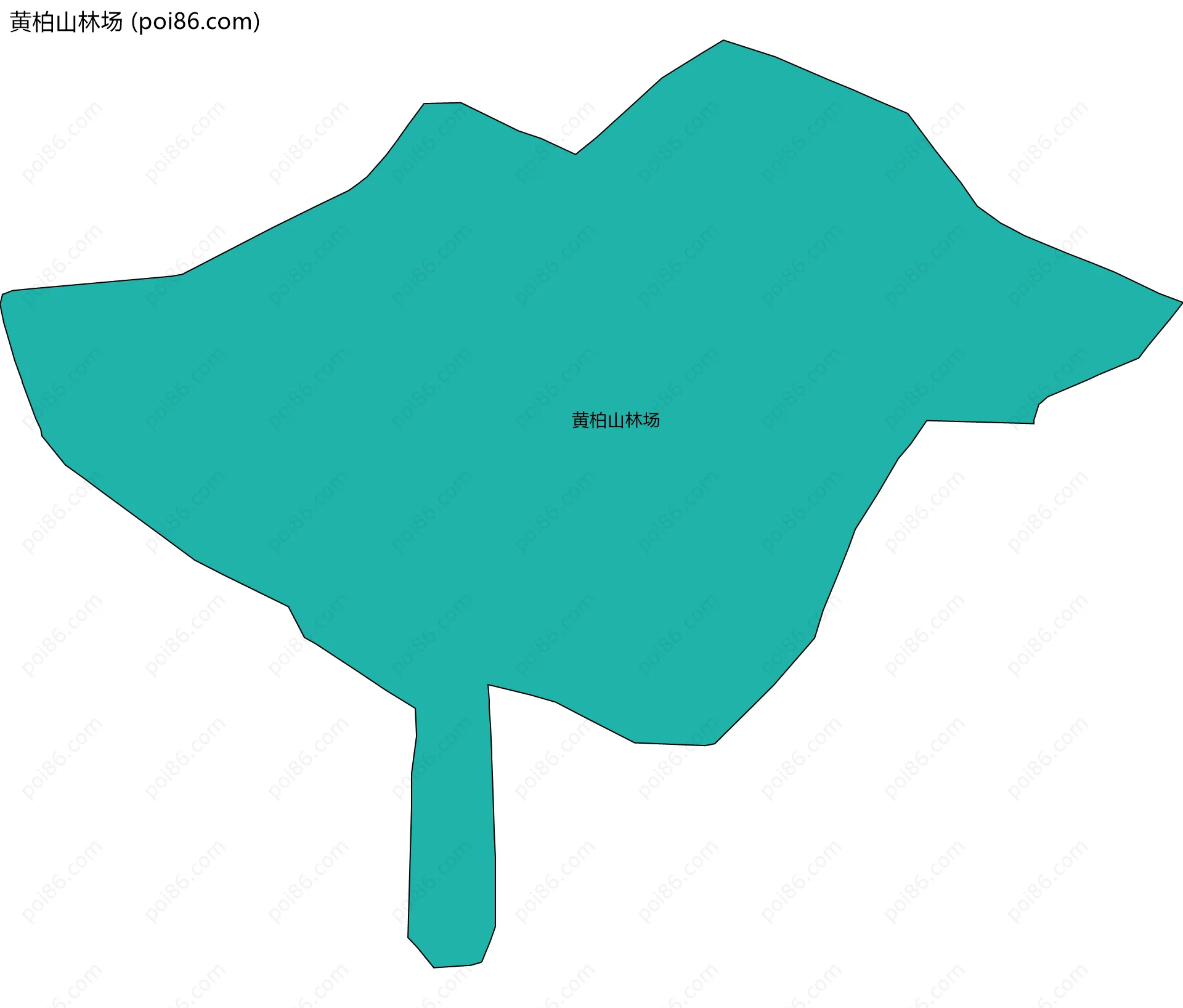 黄柏山林场边界地图