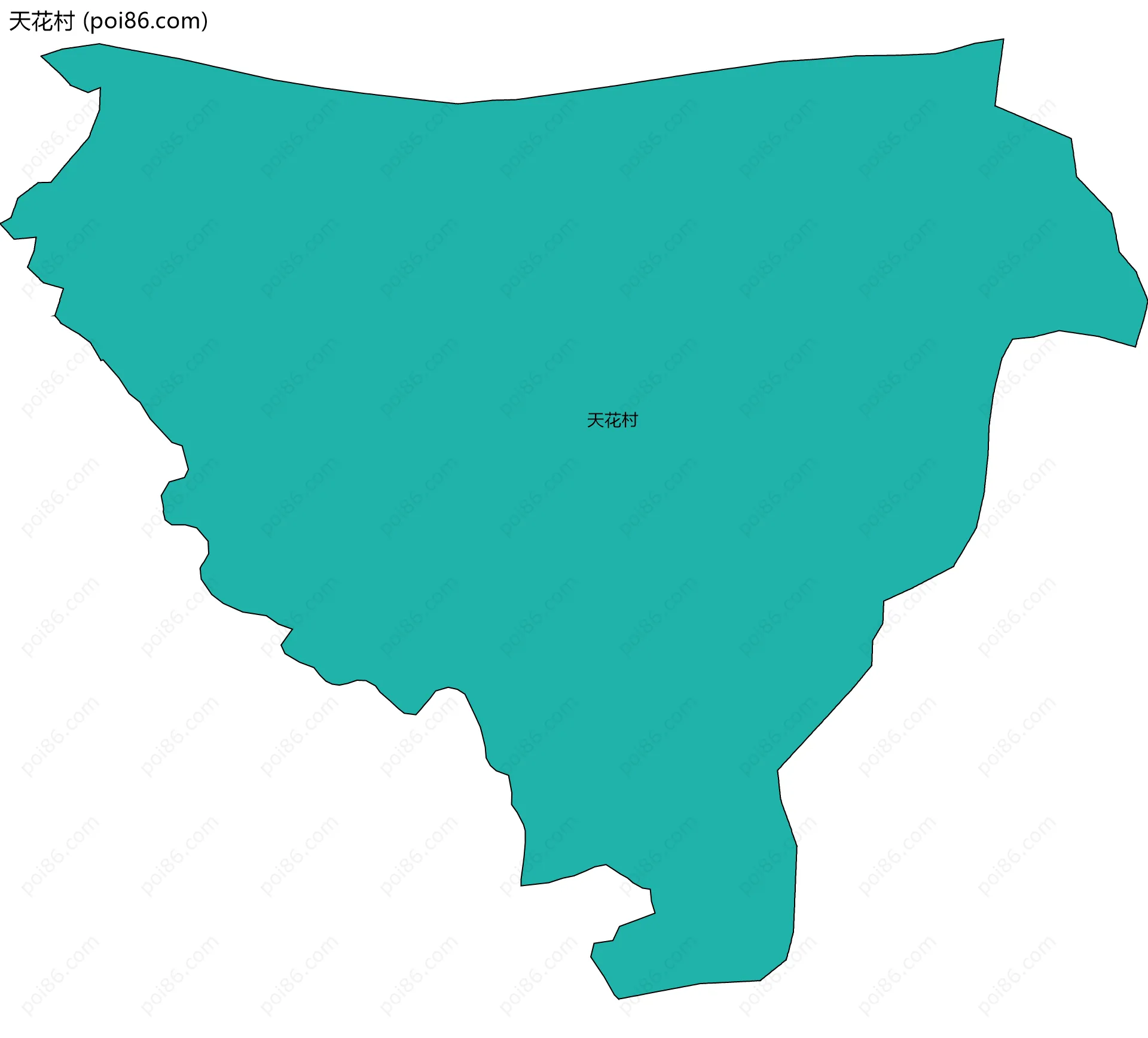 天花村边界地图