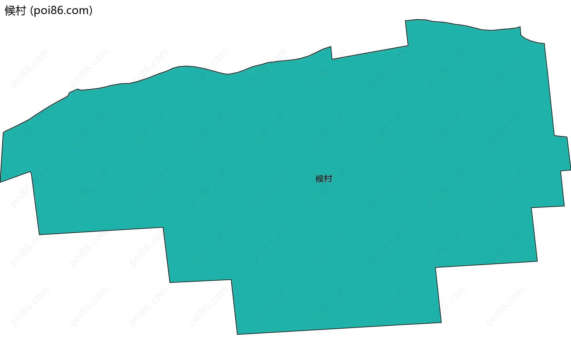 候村边界地图