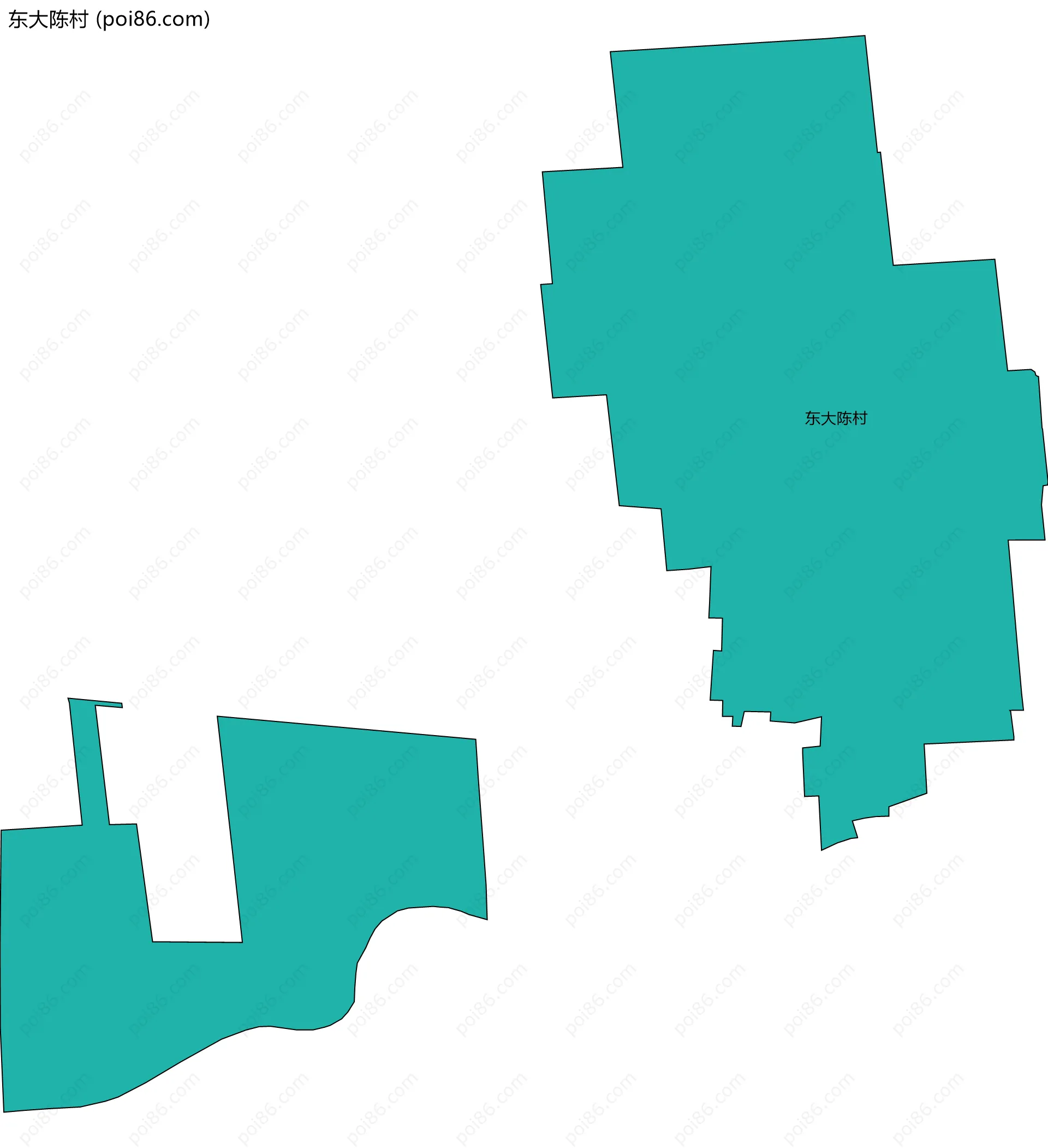 东大陈村边界地图