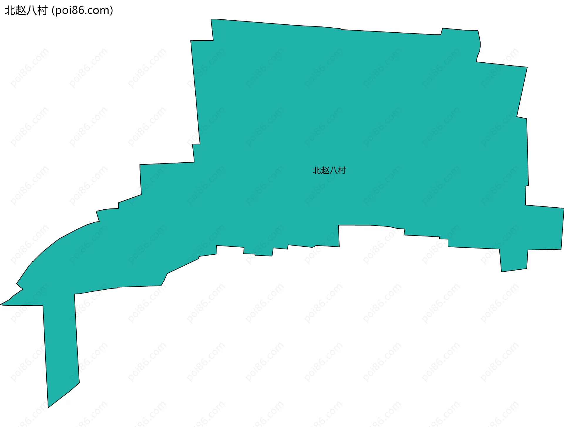 北赵八村边界地图