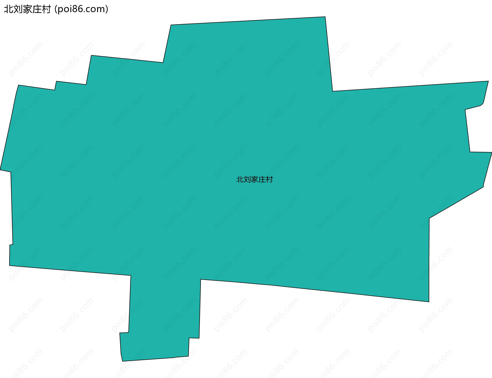 北刘家庄村边界地图