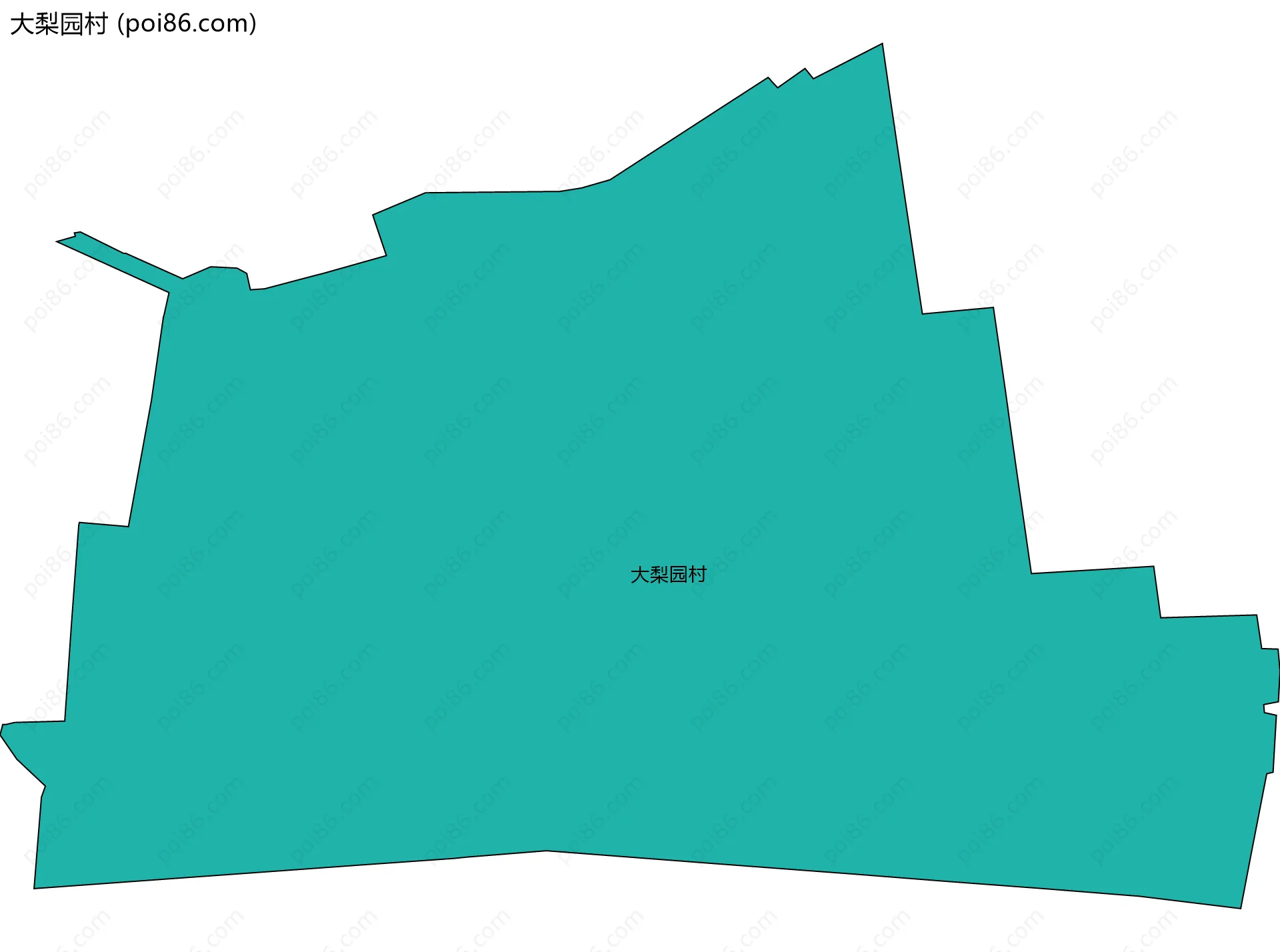 大梨园村边界地图