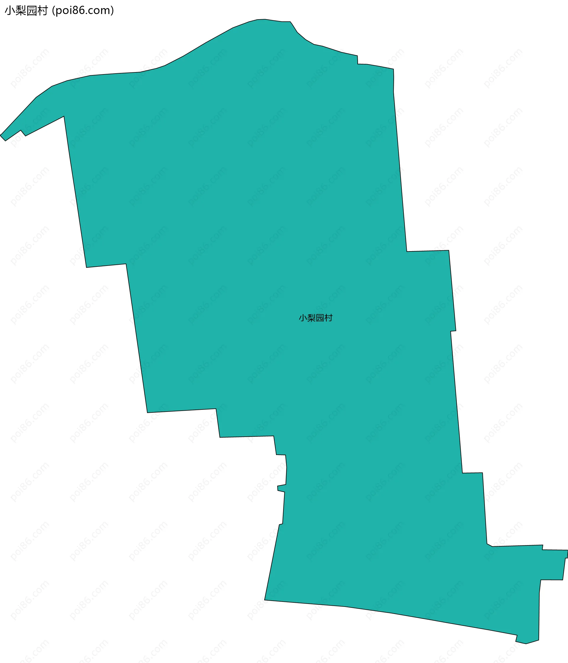 小梨园村边界地图