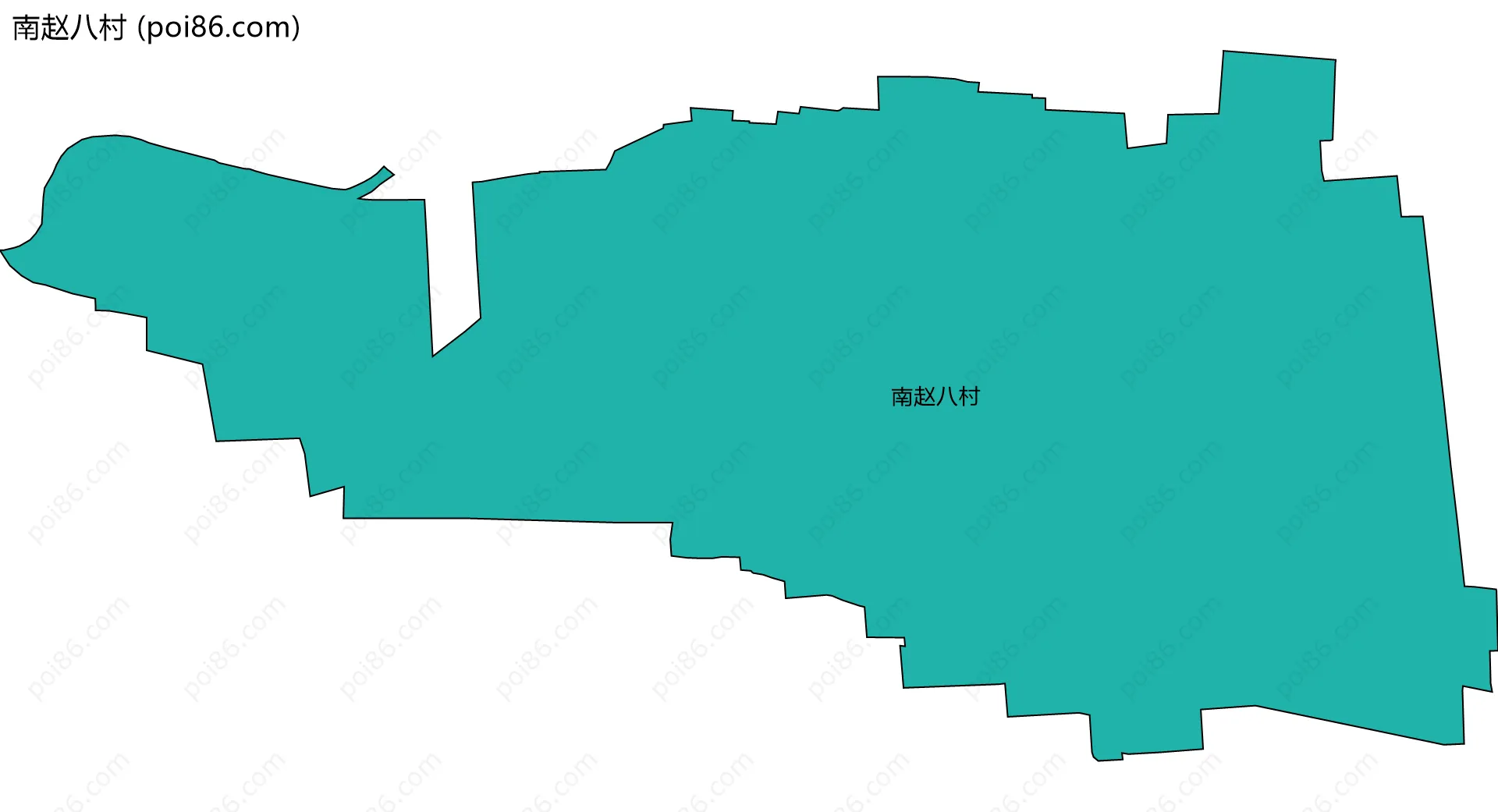 南赵八村边界地图