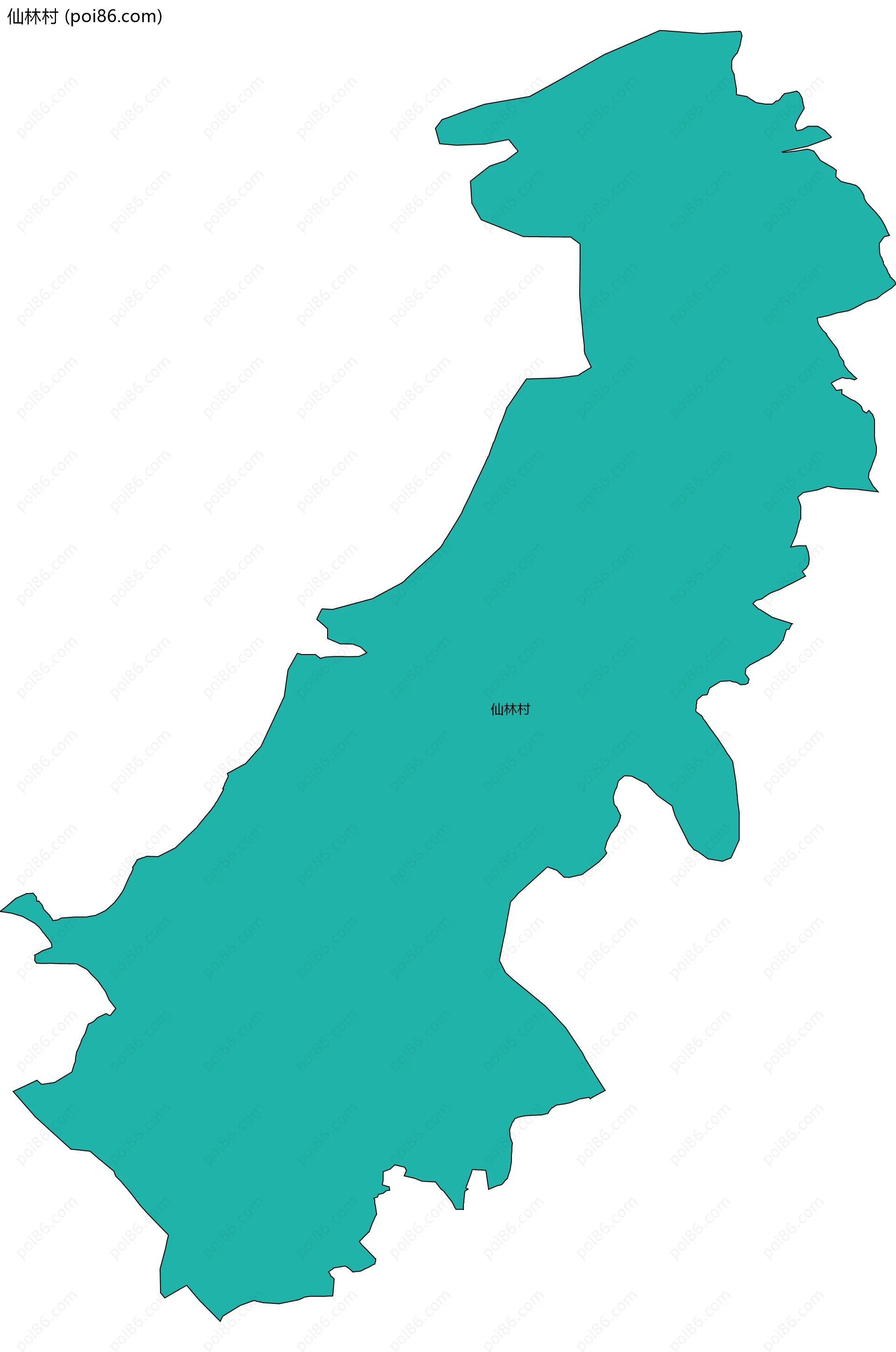 仙林村边界地图