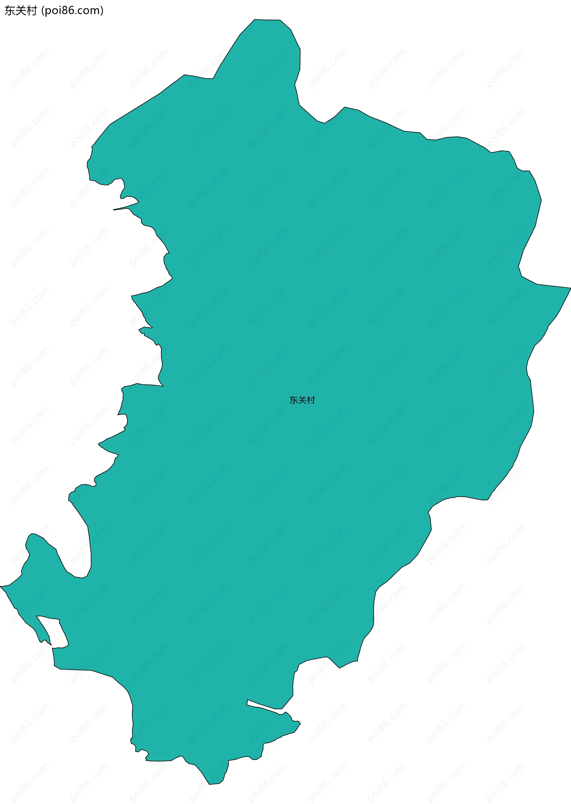 东关村边界地图