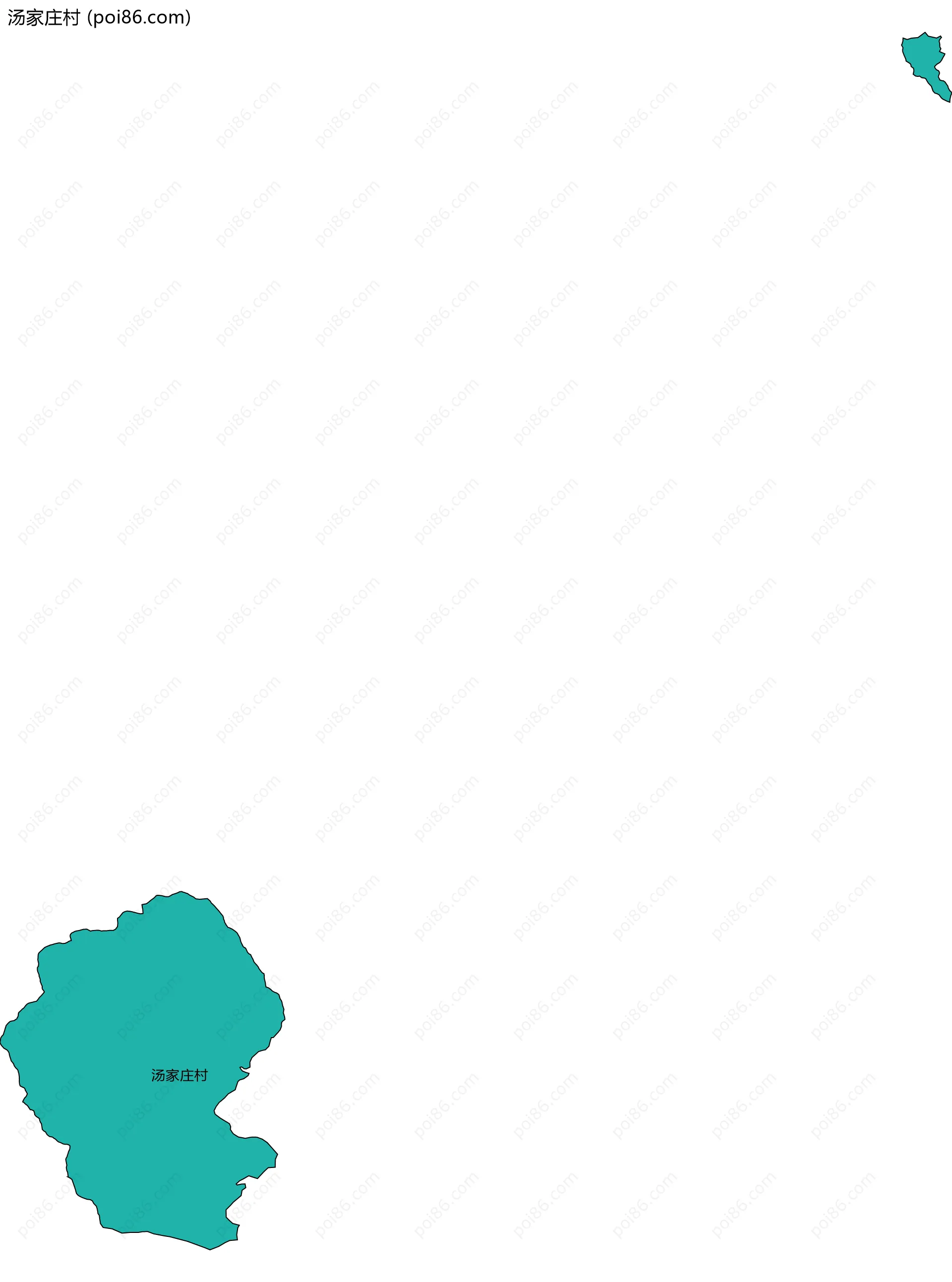 汤家庄村边界地图