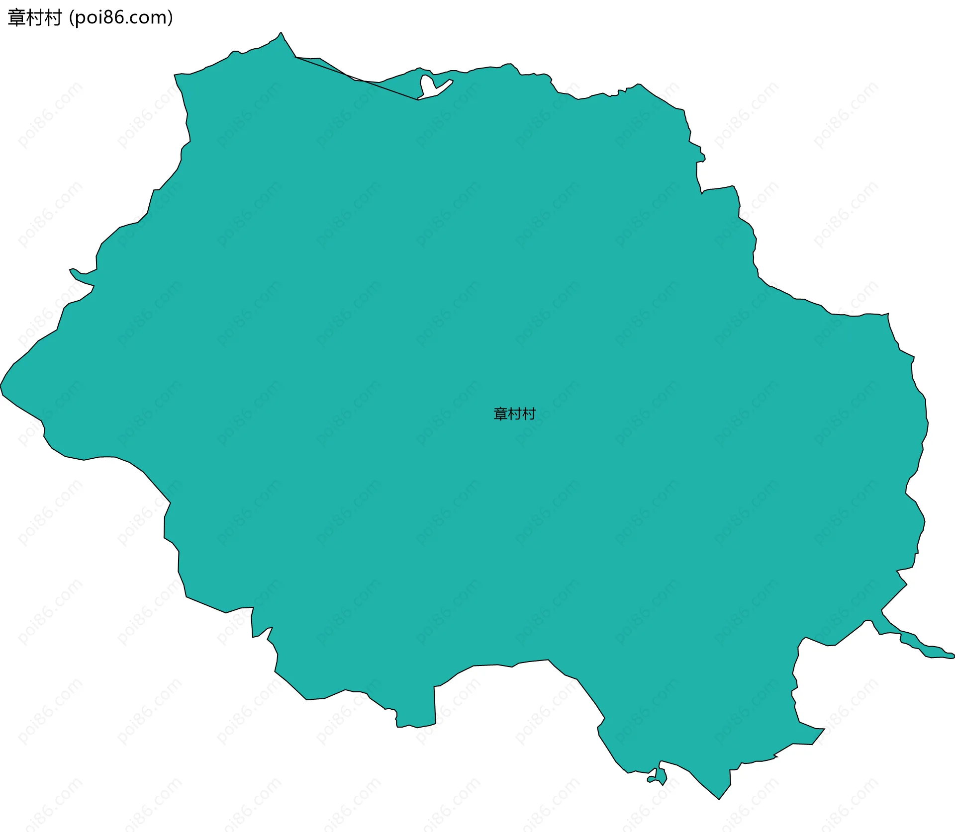 章村村边界地图