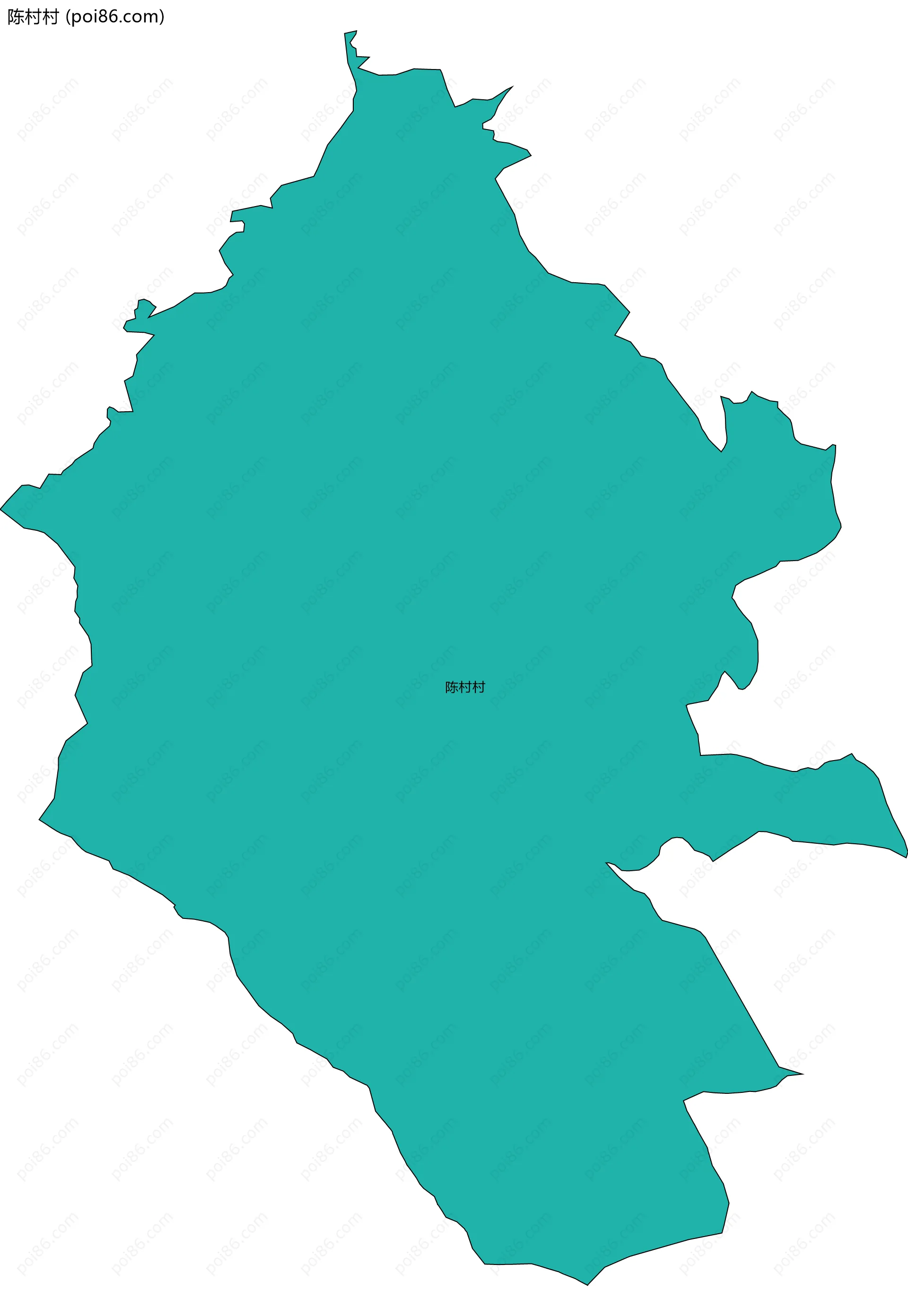 陈村村边界地图