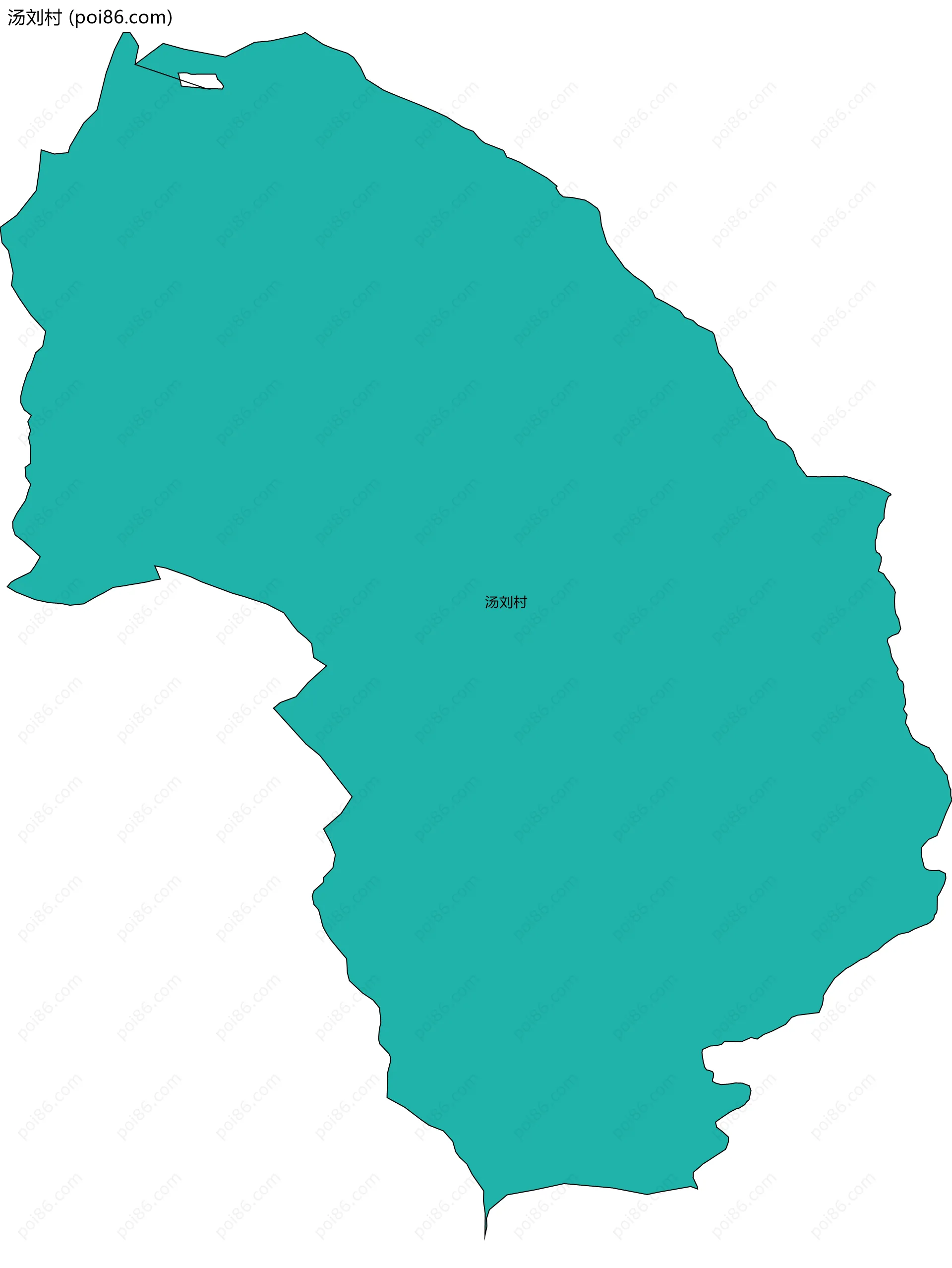 汤刘村边界地图