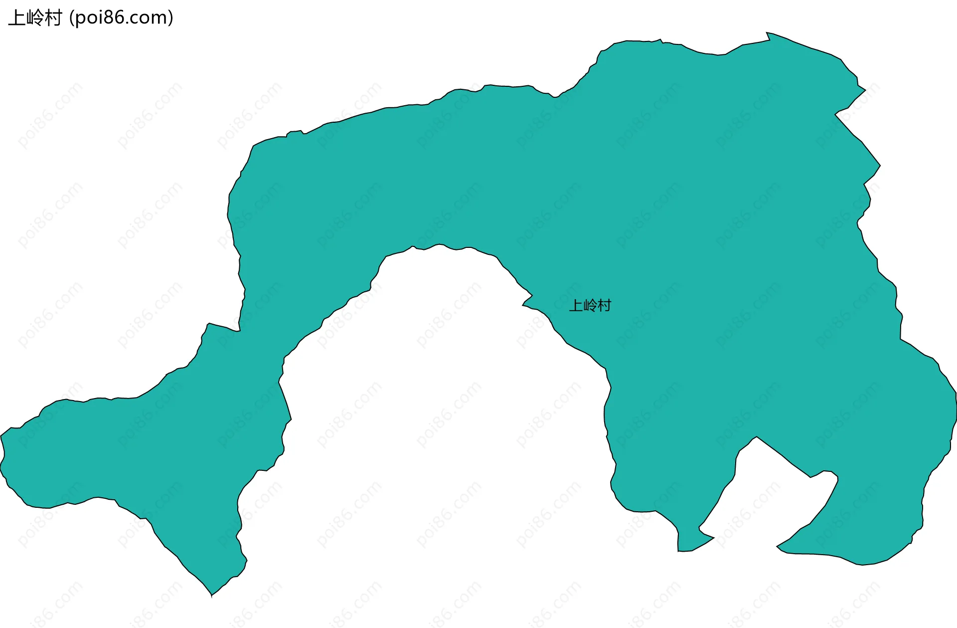 上岭村边界地图