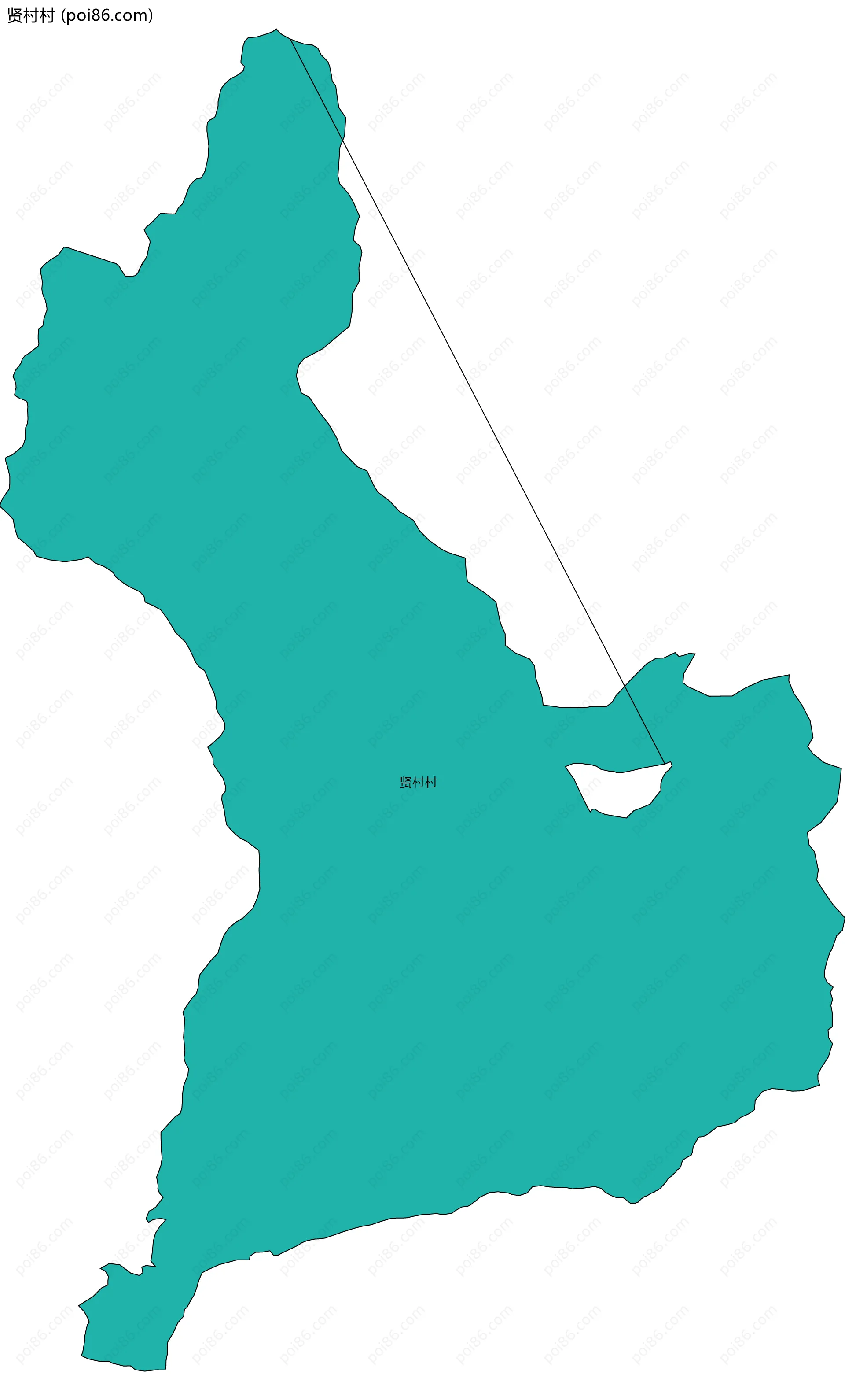 贤村村边界地图