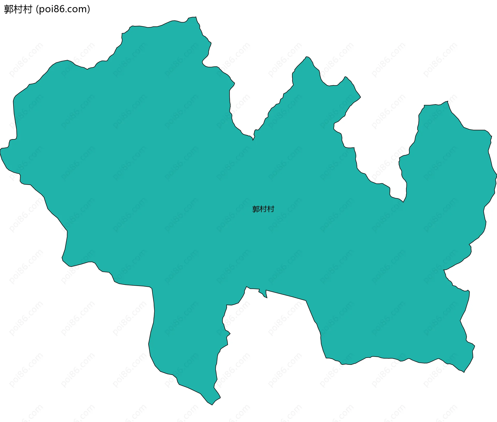 郭村村边界地图