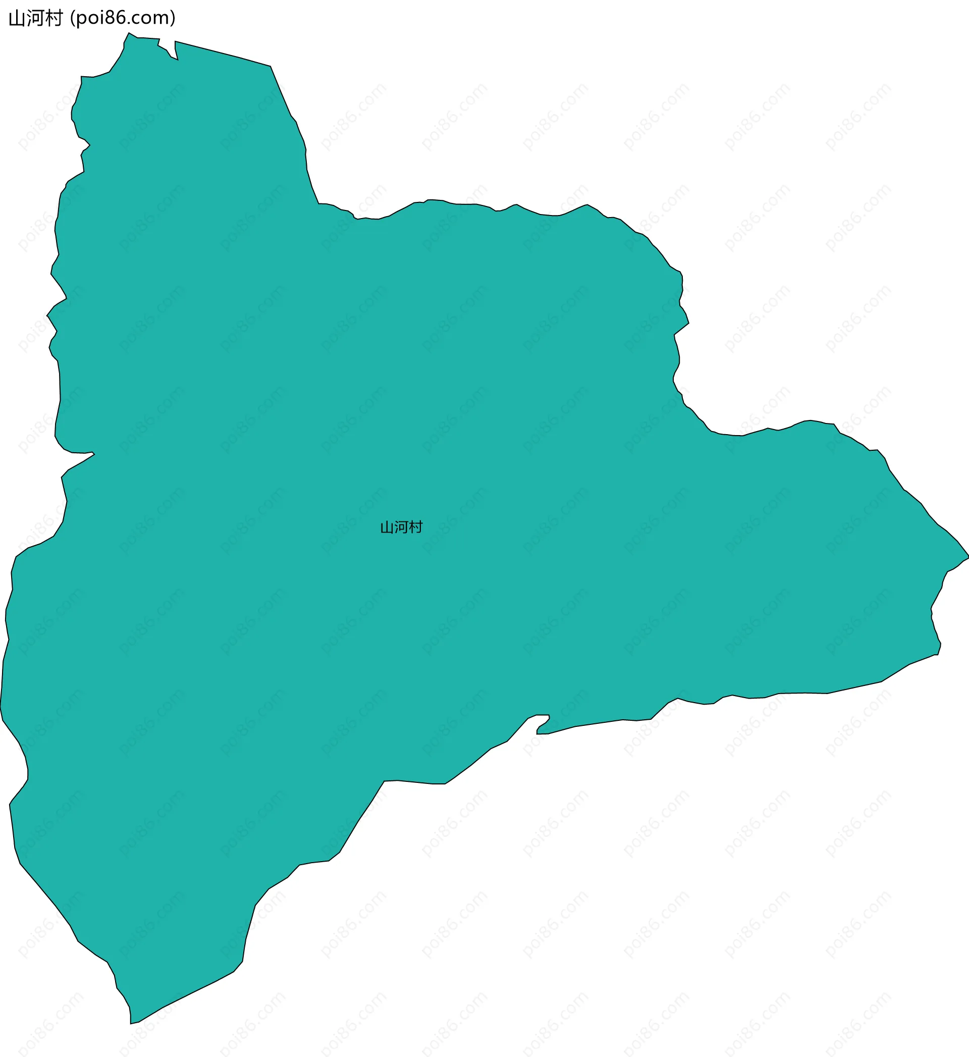 山河村边界地图