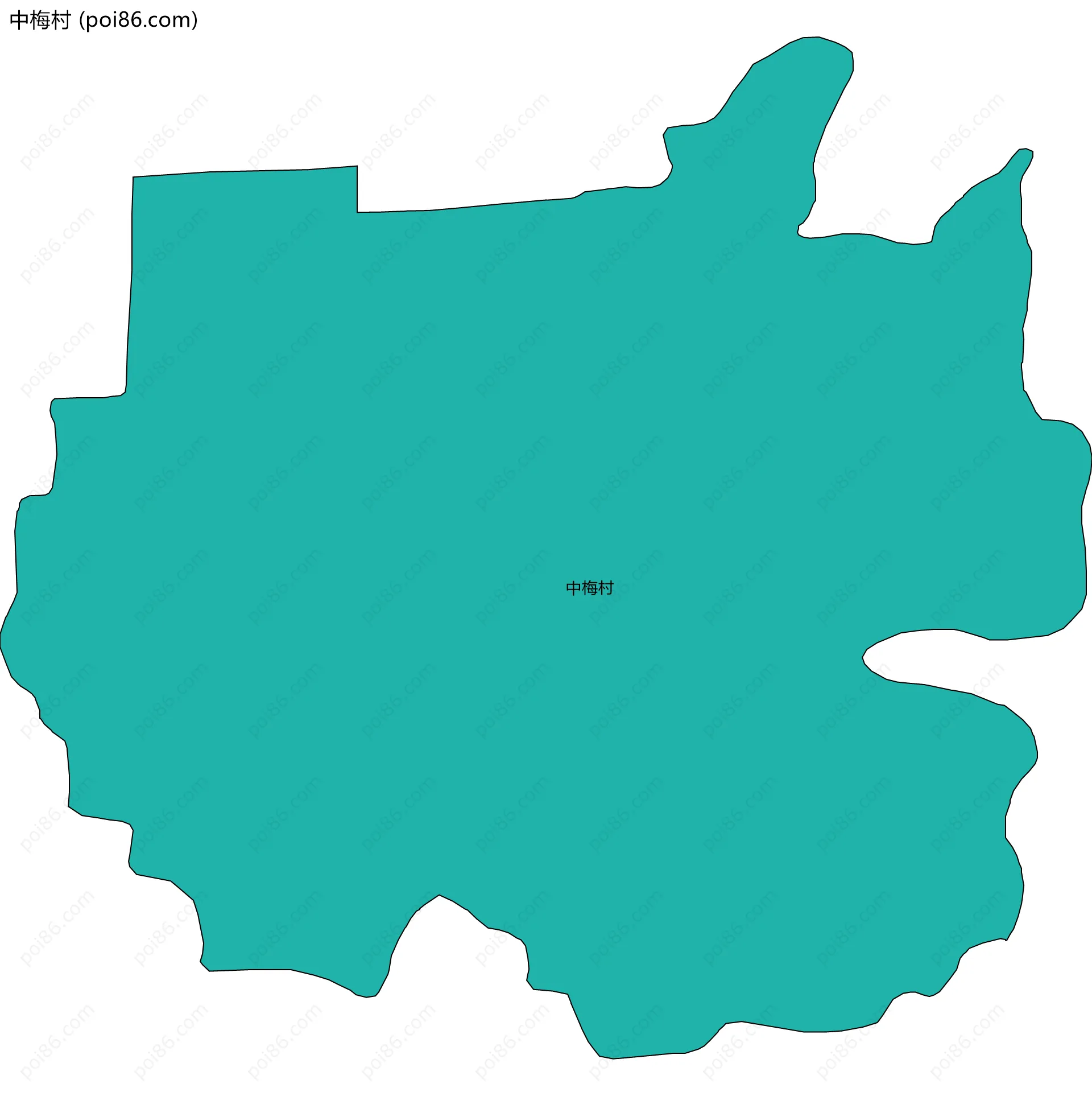 中梅村边界地图