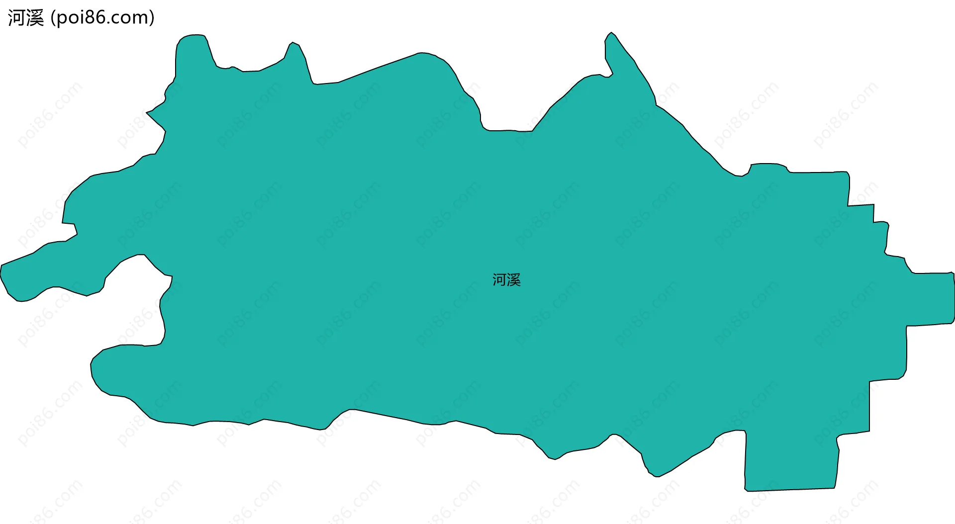 河溪边界地图