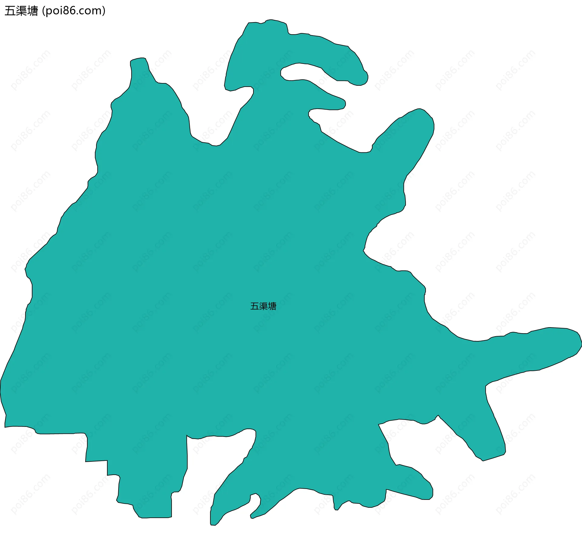 五渠塘边界地图