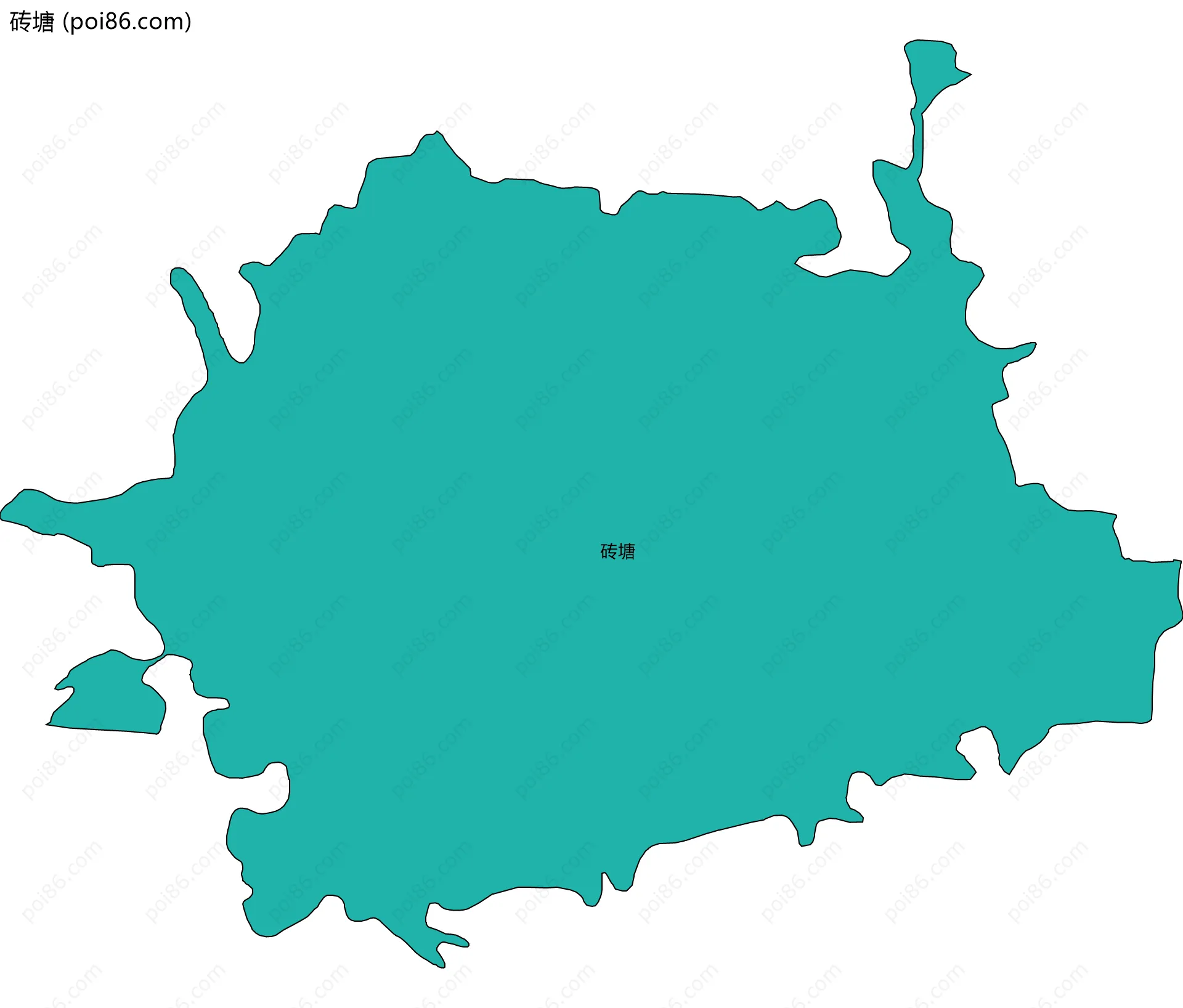 砖塘边界地图