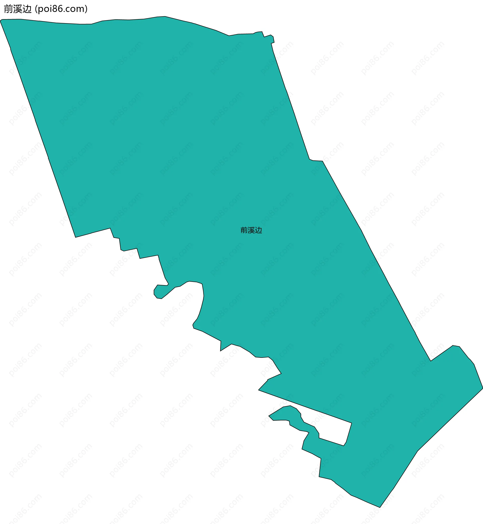 前溪边边界地图