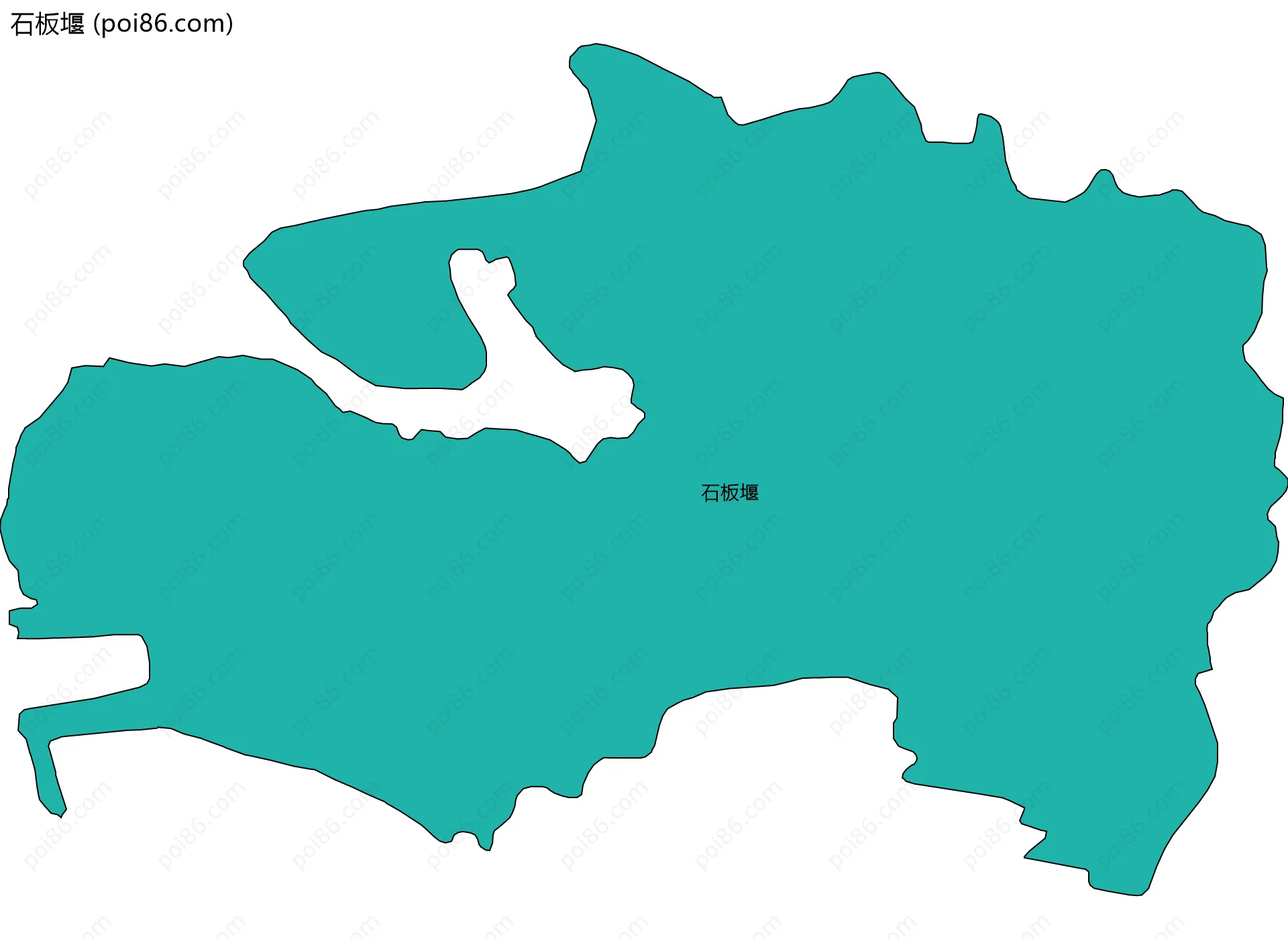 石板堰边界地图