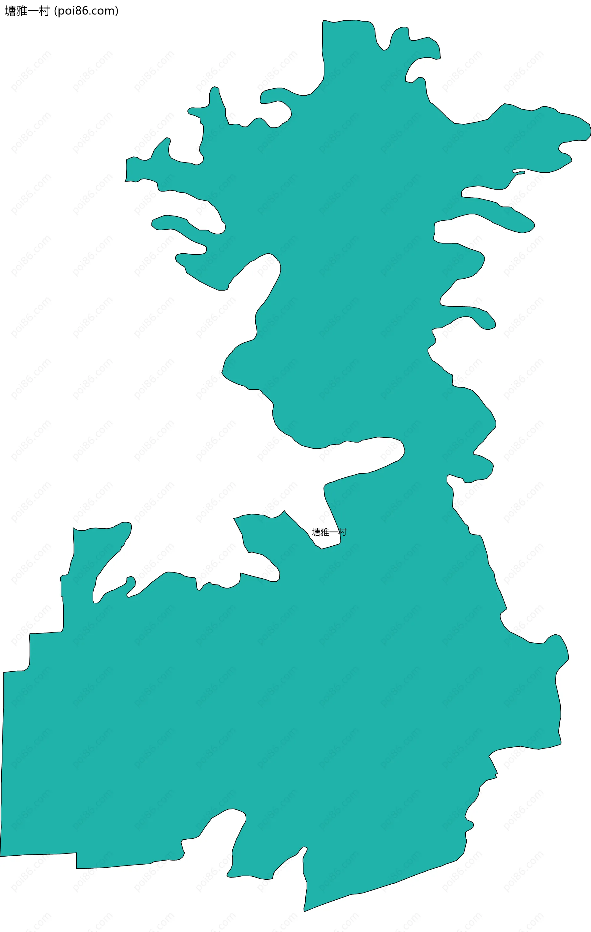 塘雅一村边界地图